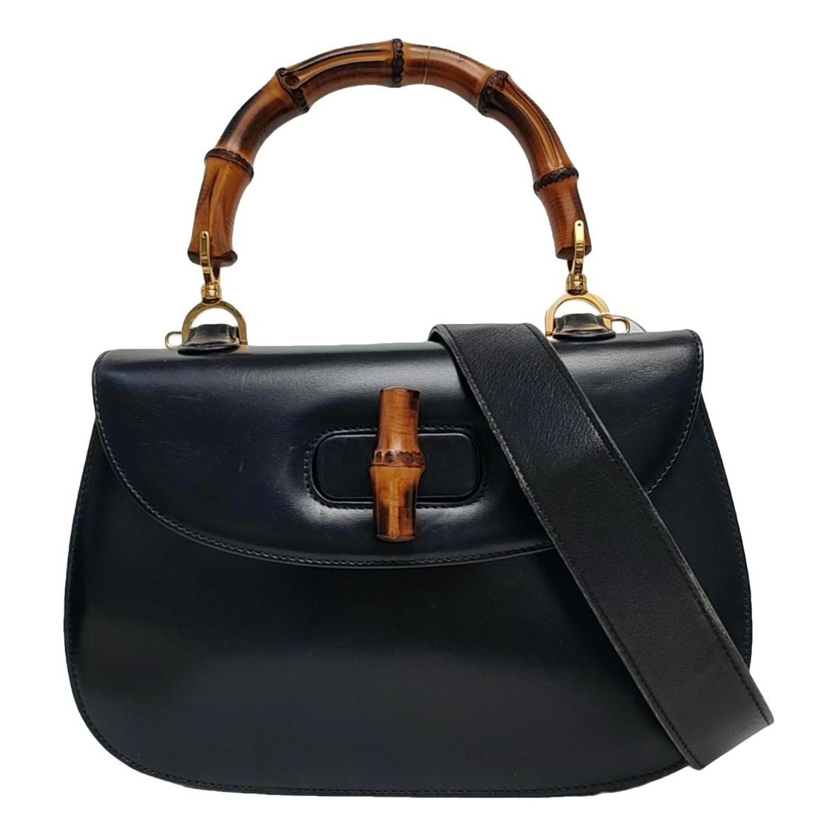 Gucci Convertible Bamboo Top Handle leather handbag