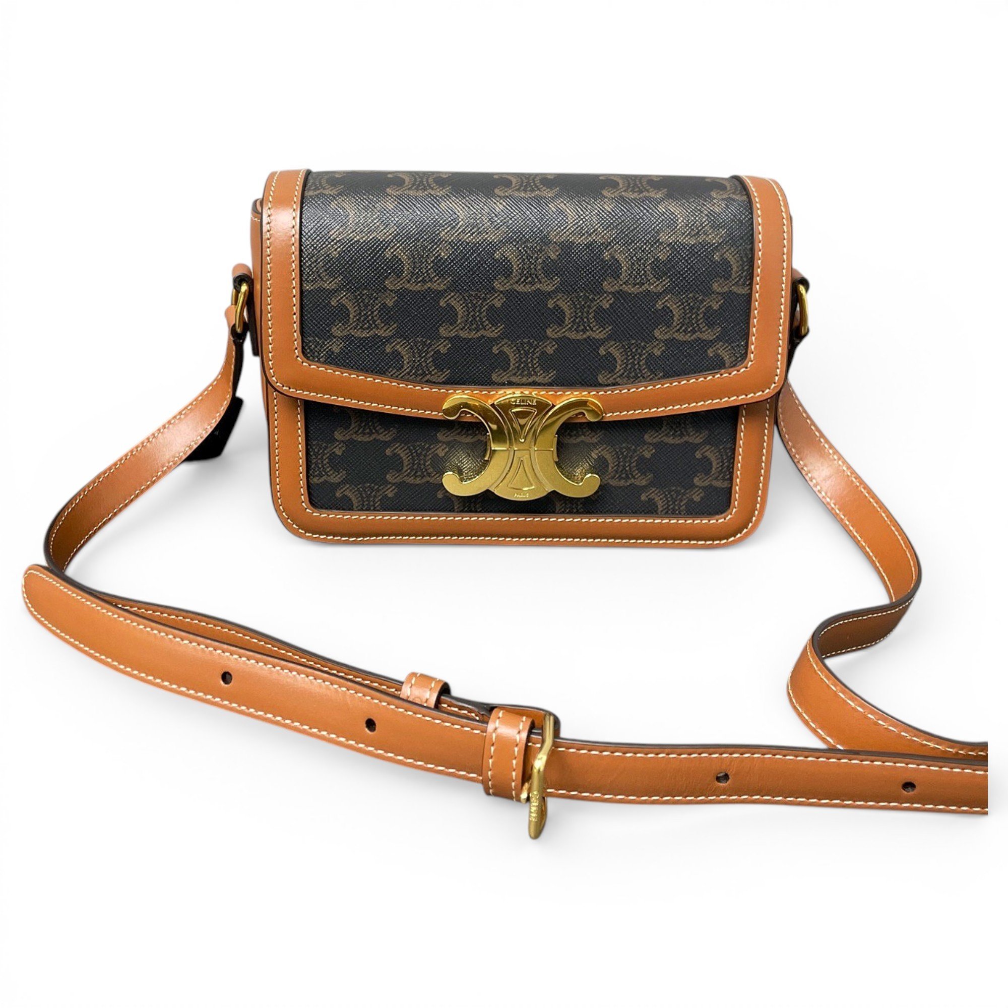 Triomphe leather handbag