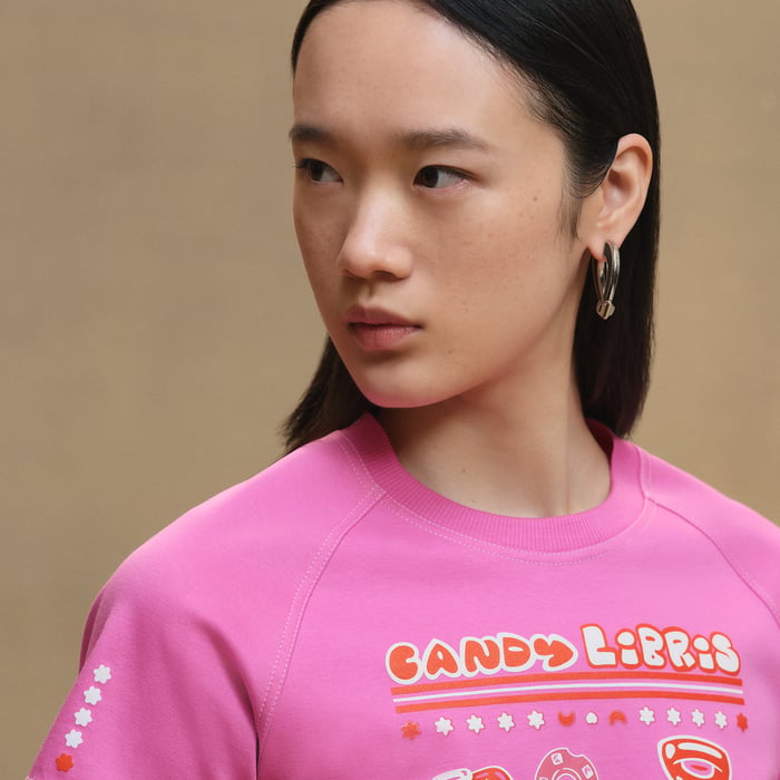 Rose Sakura Printed Micro T-shirt