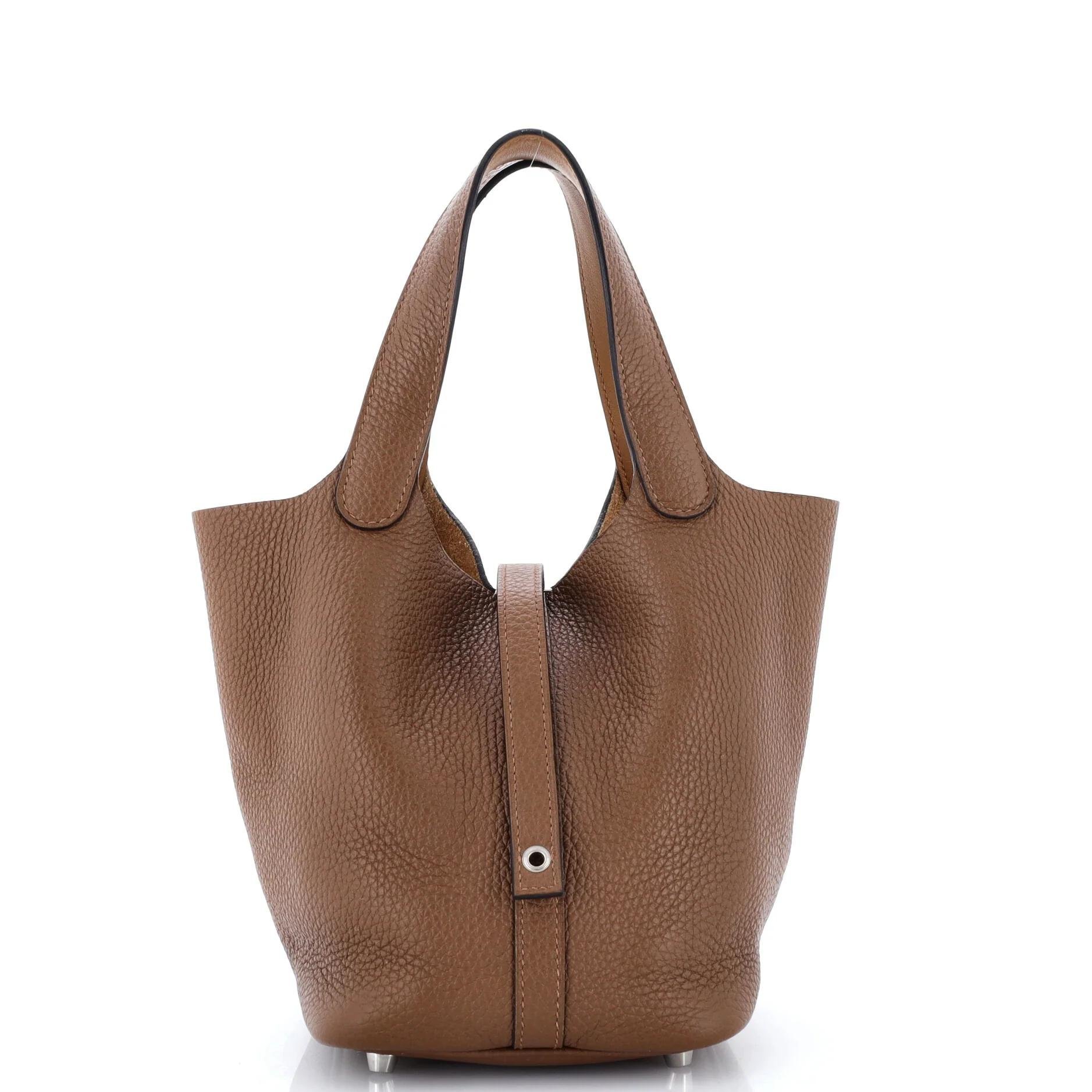 Picotin leather handbag