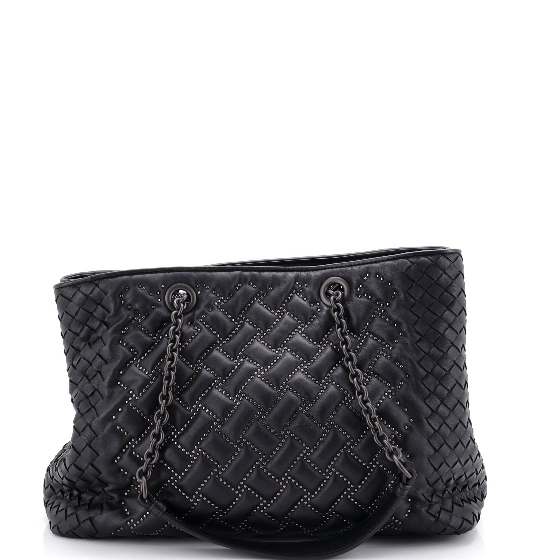 Double Chain Tote Studded Intrecciato Nappa Large