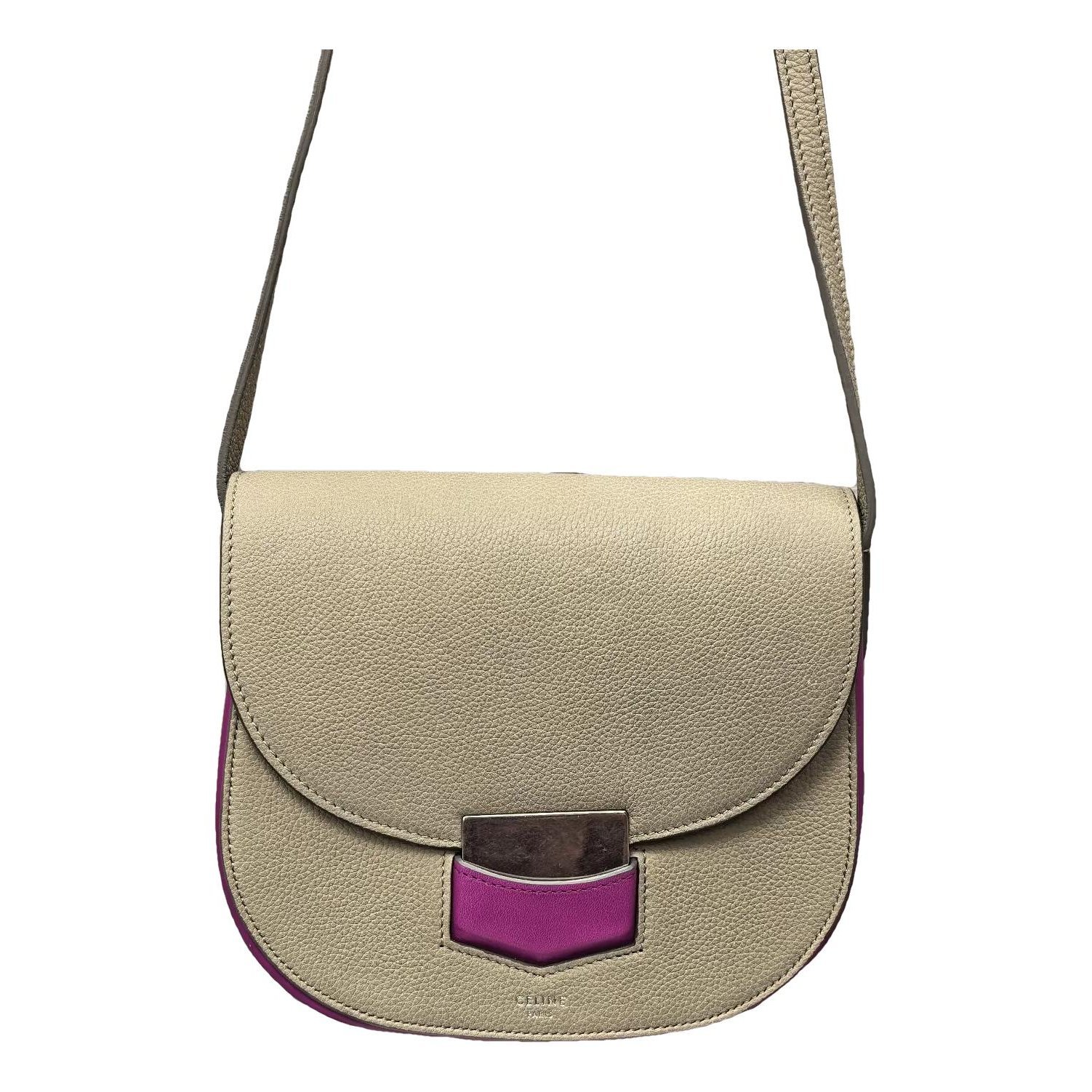 Trotteur leather handbag