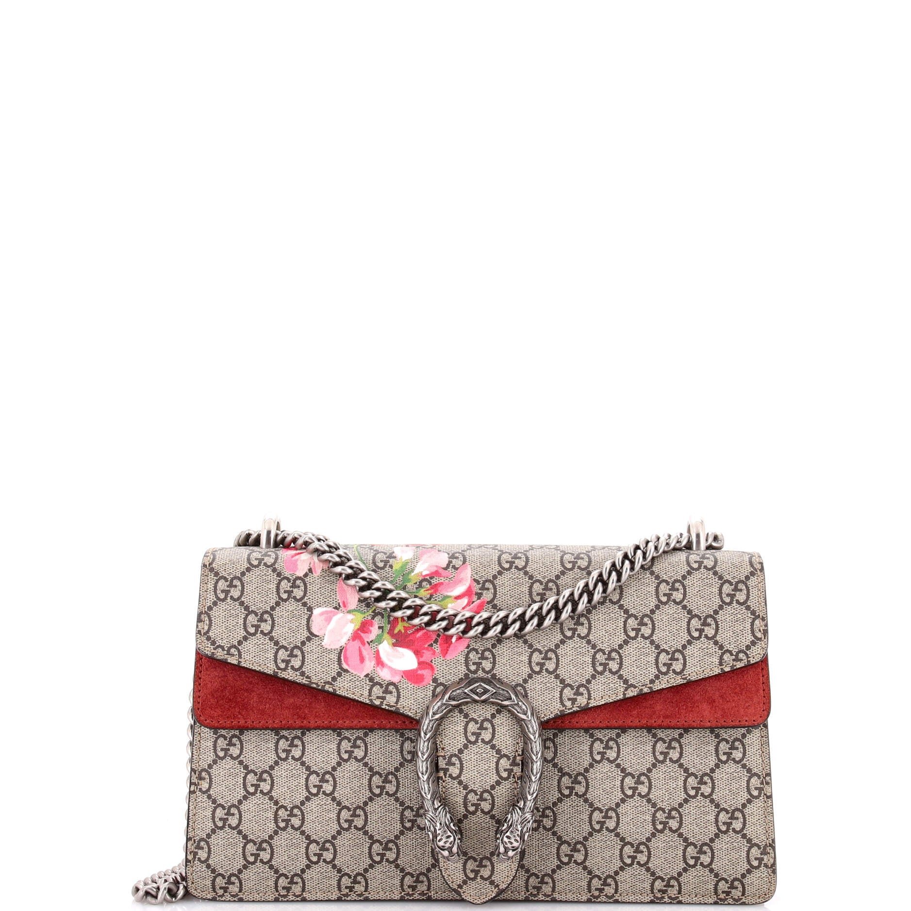 Dionysus Bag Blooms Print GG Coated Canvas Small