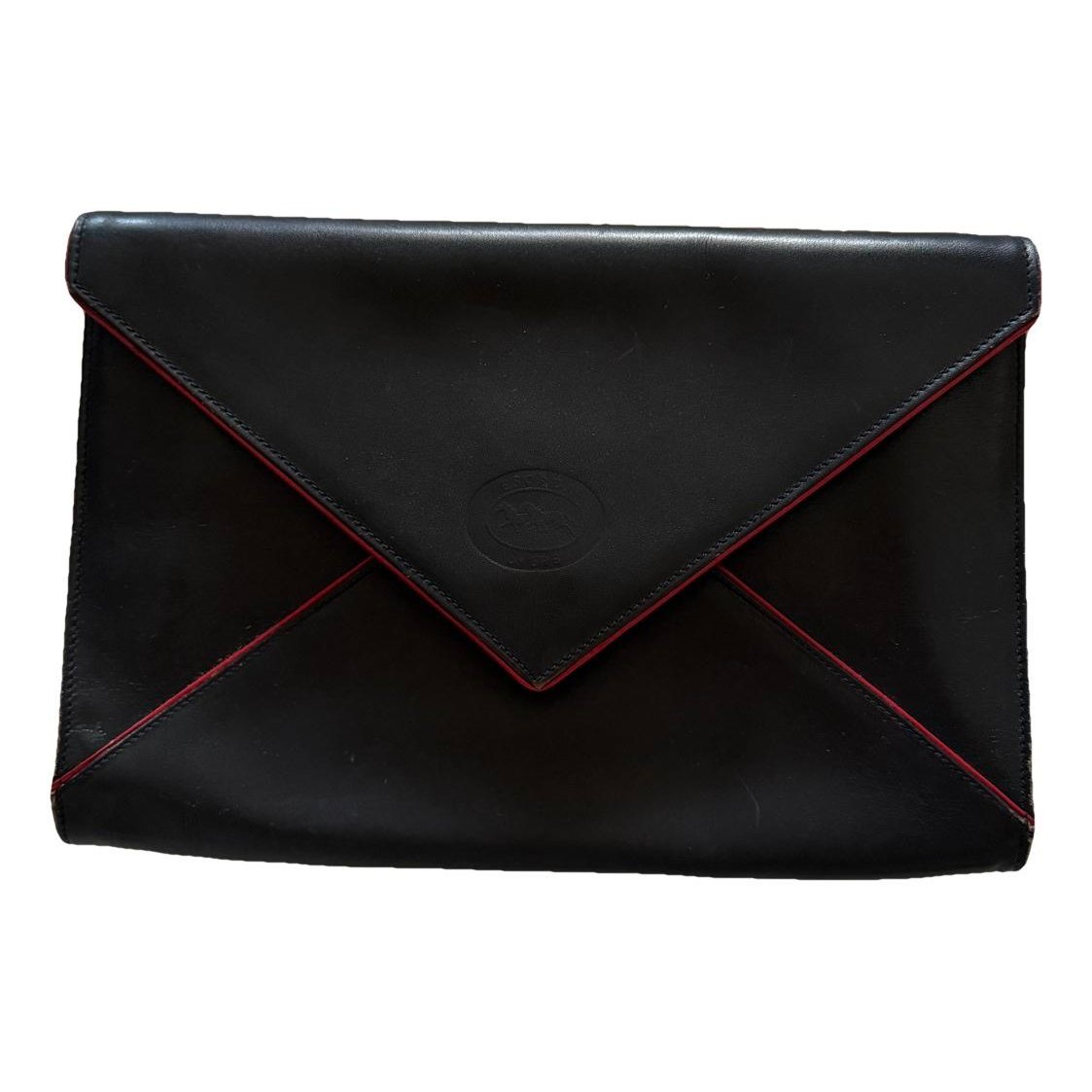 Leather clutch bag