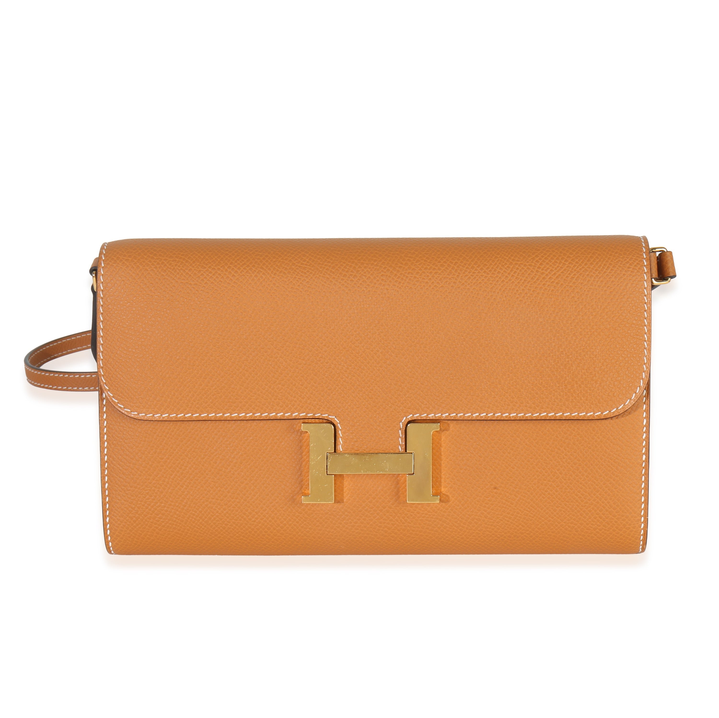 Hermes Toffee Epsom Constance Long Wallet To Go GHW