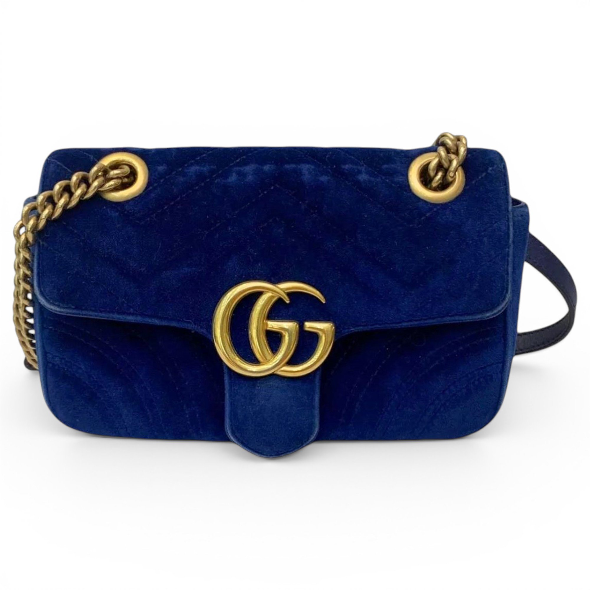 GG Marmont Flap velvet crossbody bag