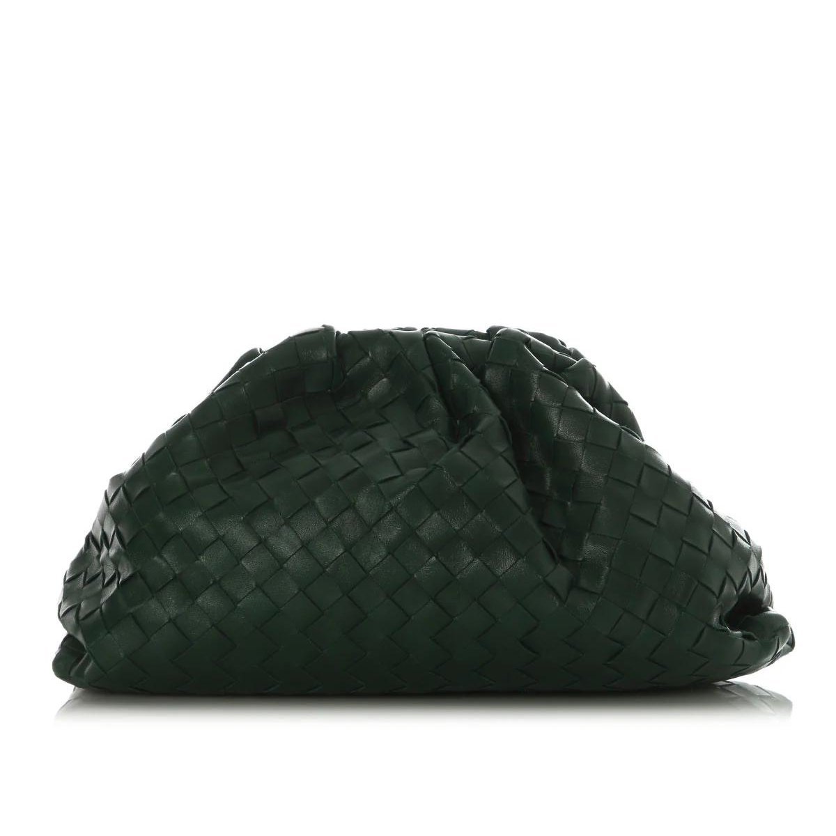 Pouch leather clutch bag
