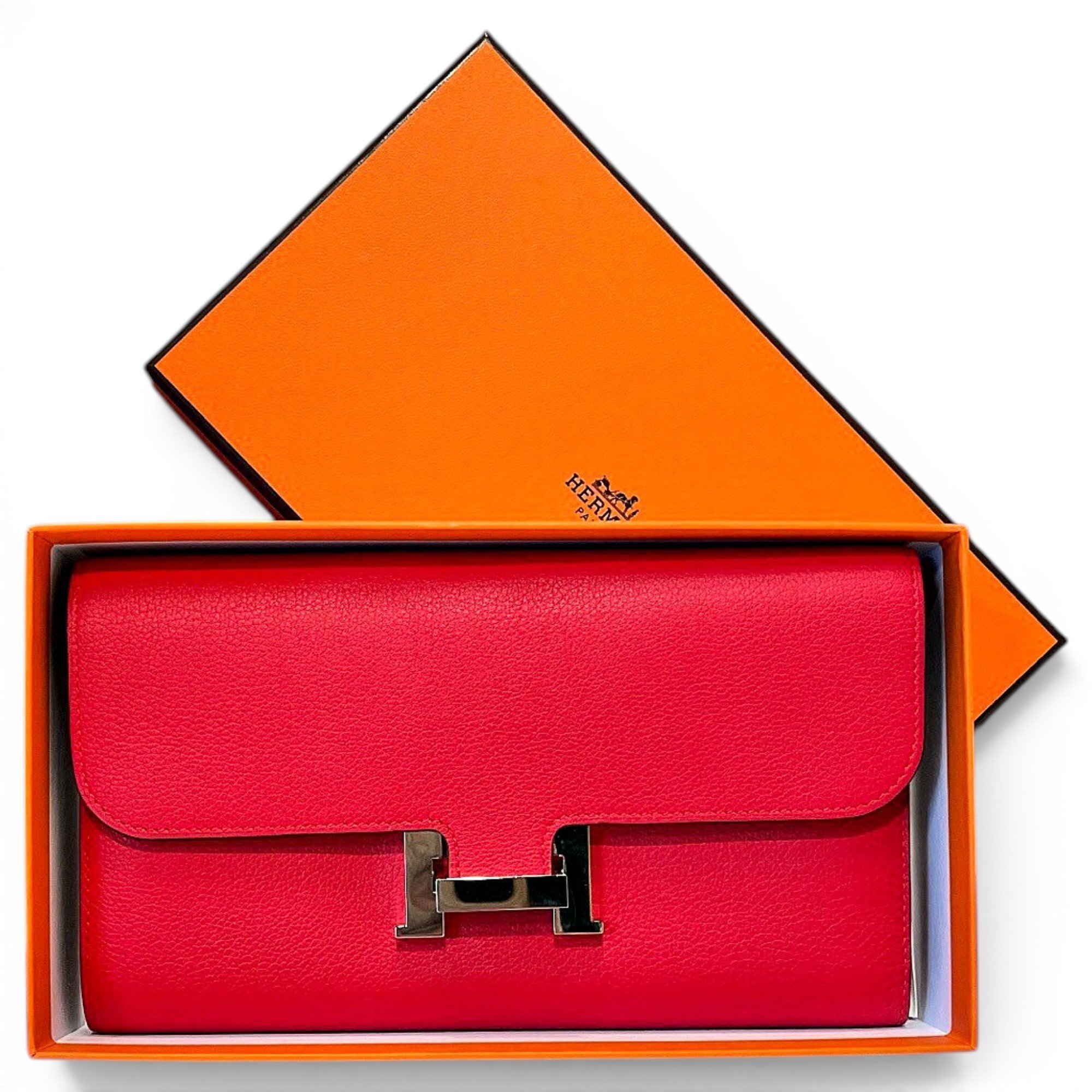 Leather clutch bag