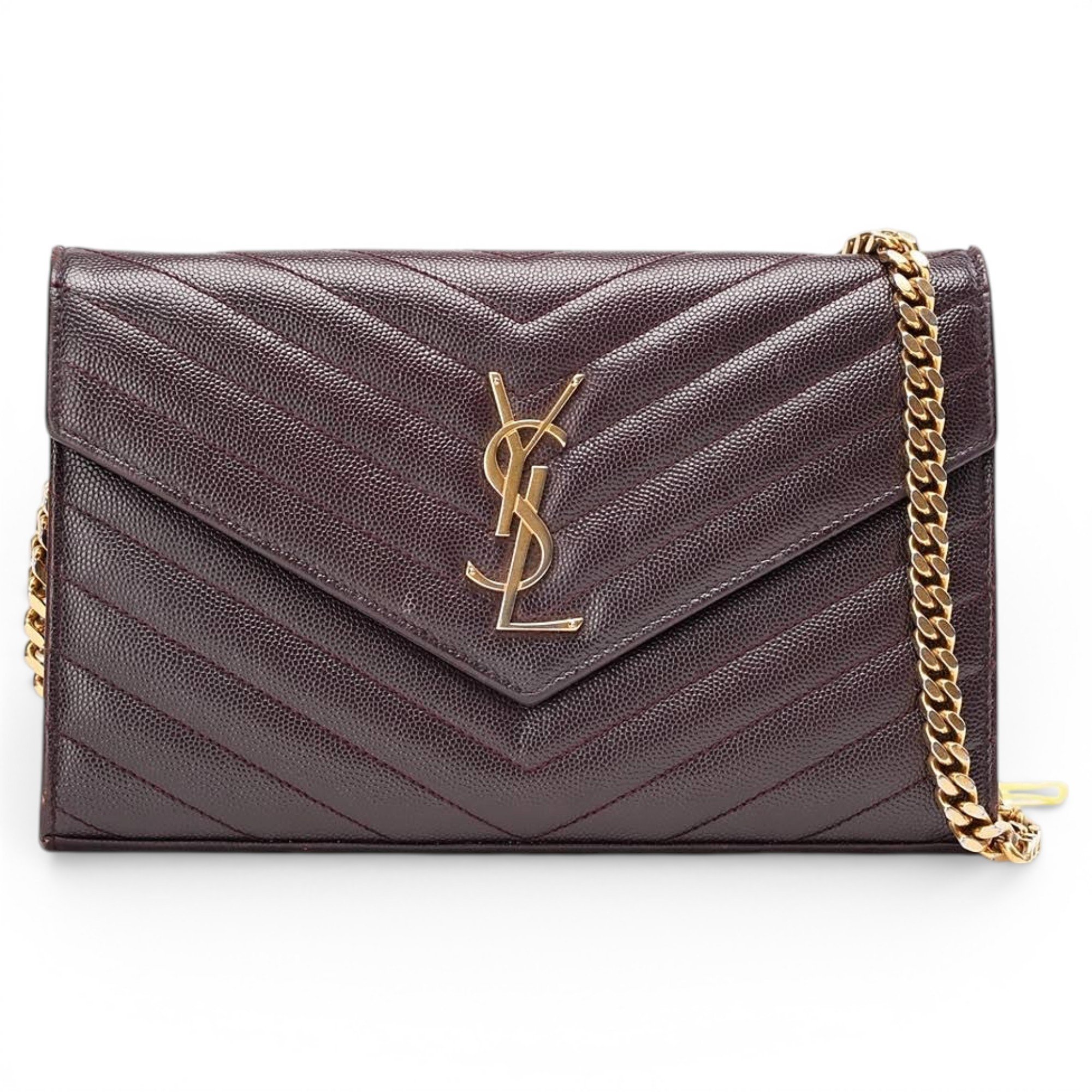 Leather clutch bag