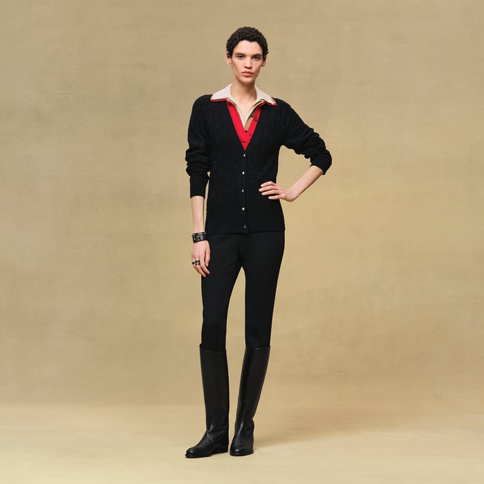 Noir "Medor" Long-sleeve Cardigan