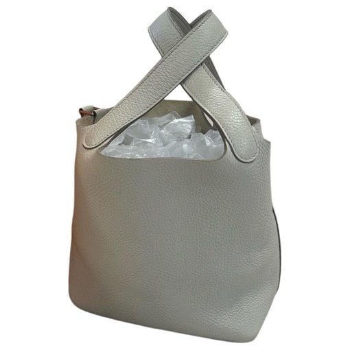Picotin leather tote