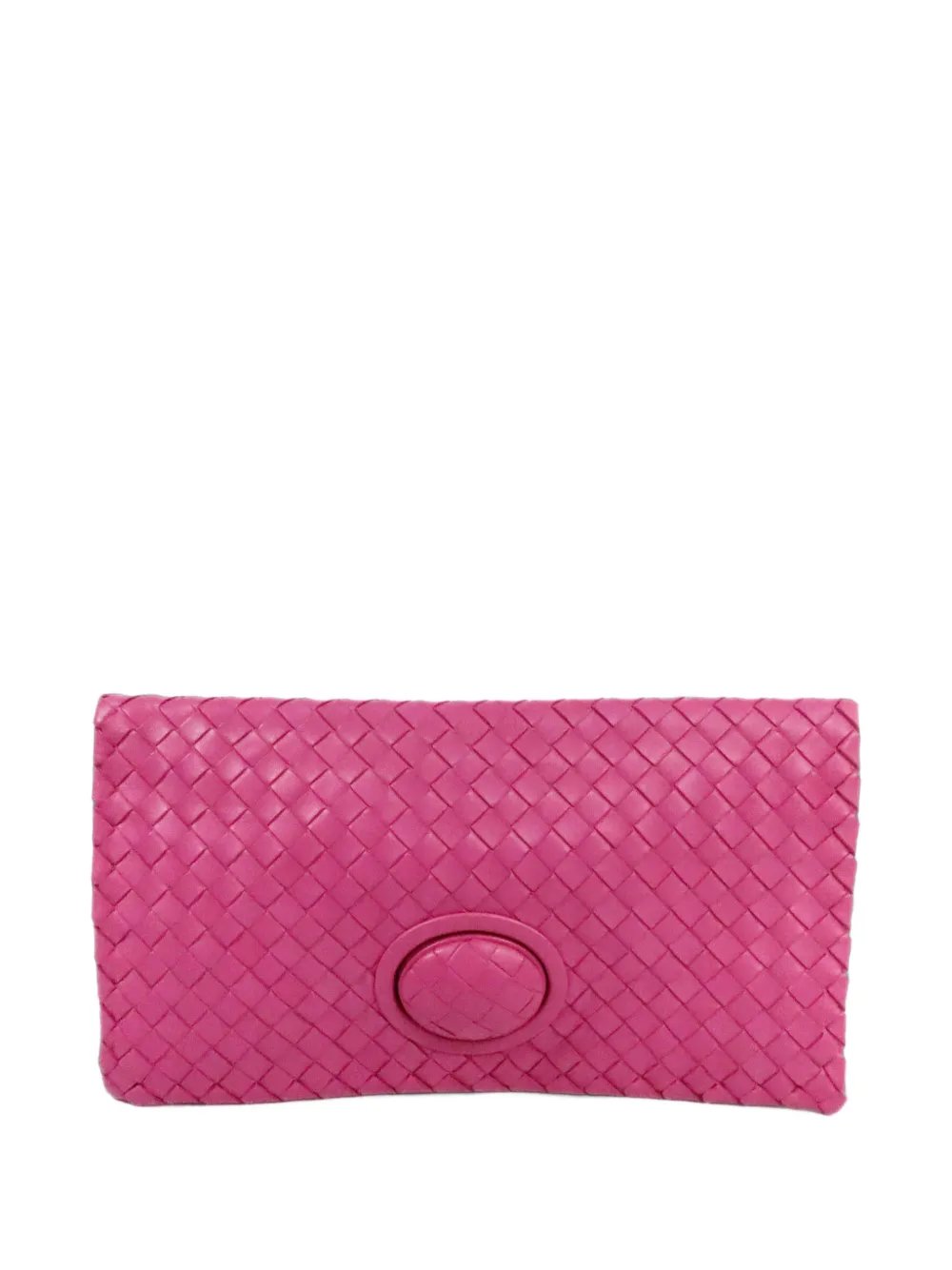 Intrecciato leather clutch bag