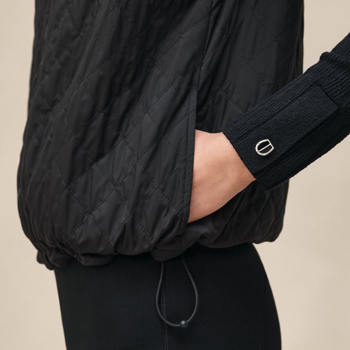 Noir Quilted Sleeveless Jacket