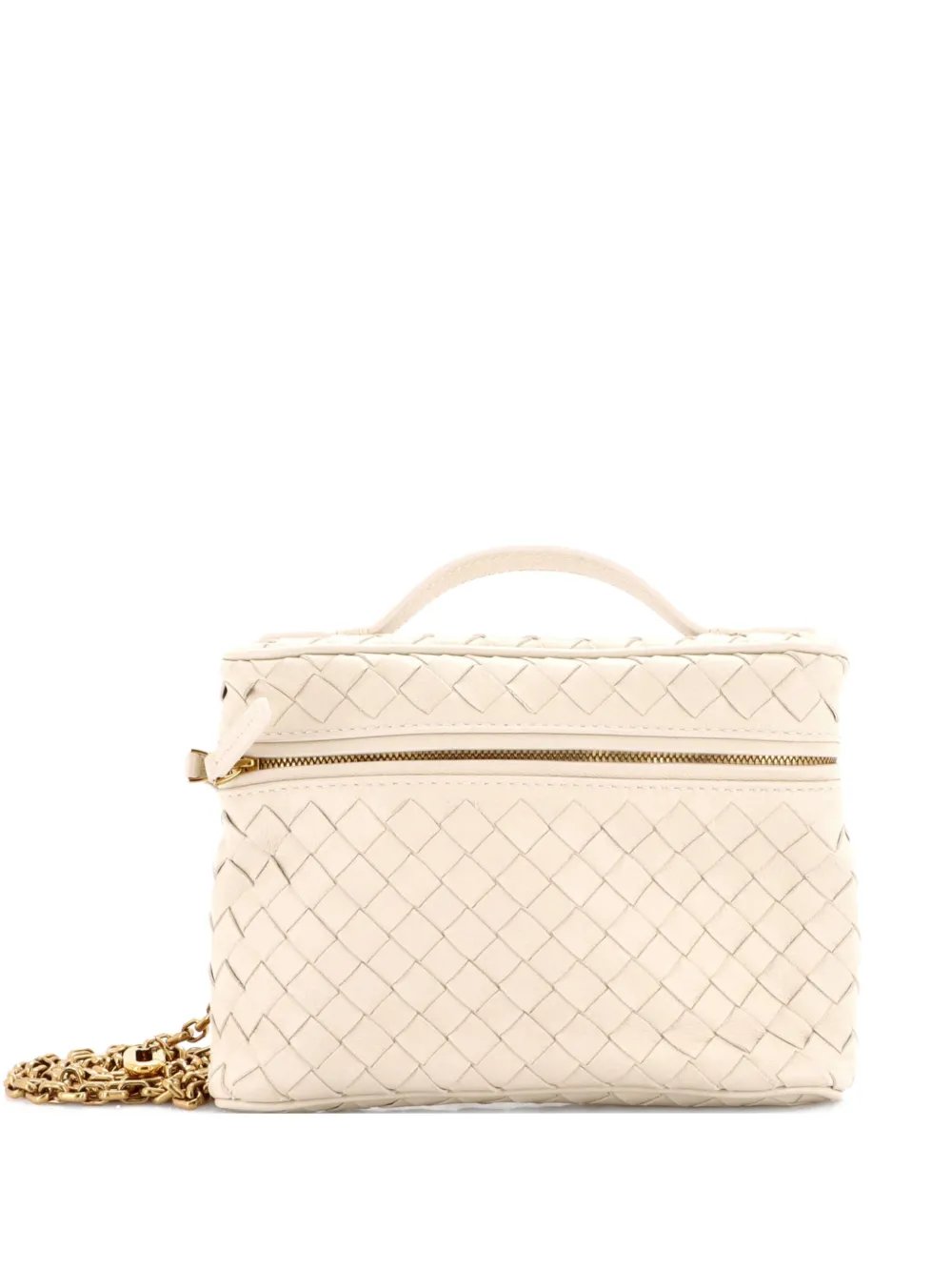 Soft Chain Vanity Case Intrecciato Leather Small shoulder bag