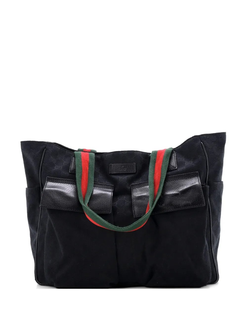 Double Pocket Web Handle GG Canvas Medium tote bag