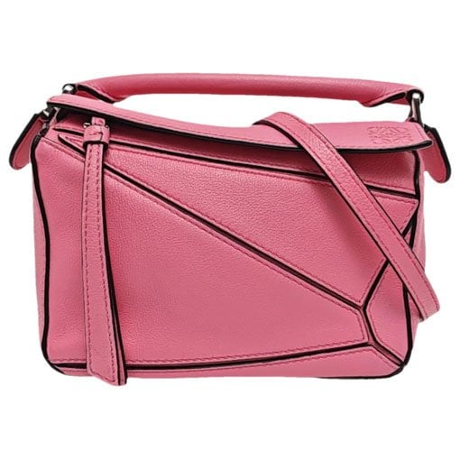 Puzzle leather handbag