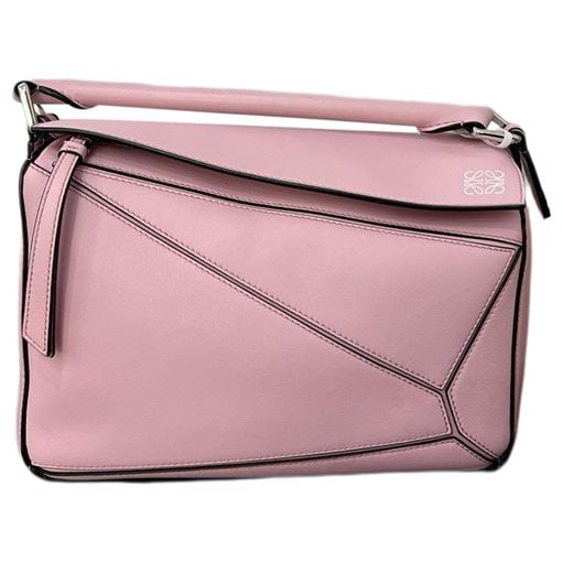 Puzzle leather handbag