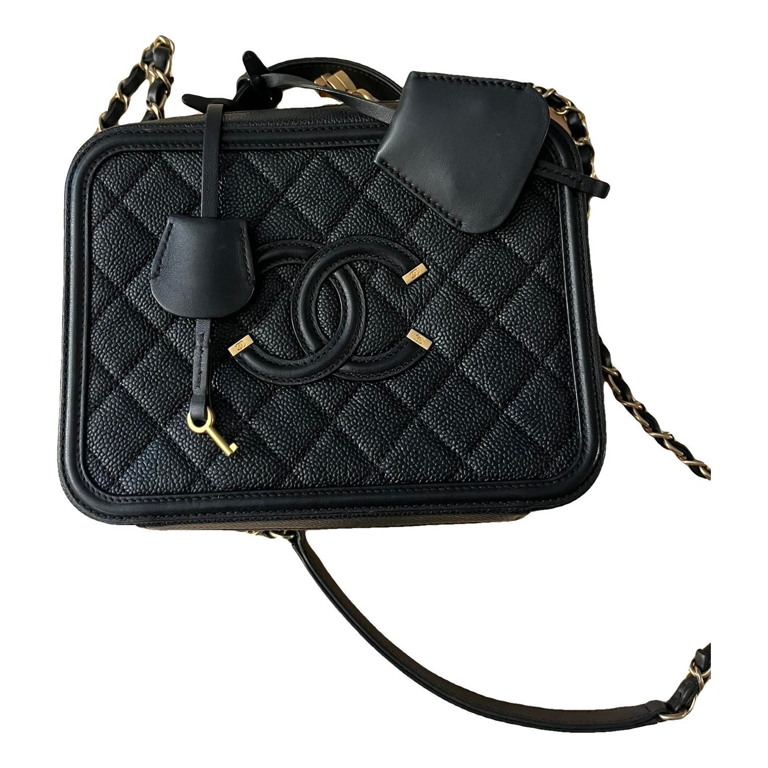 Vanity leather handbag