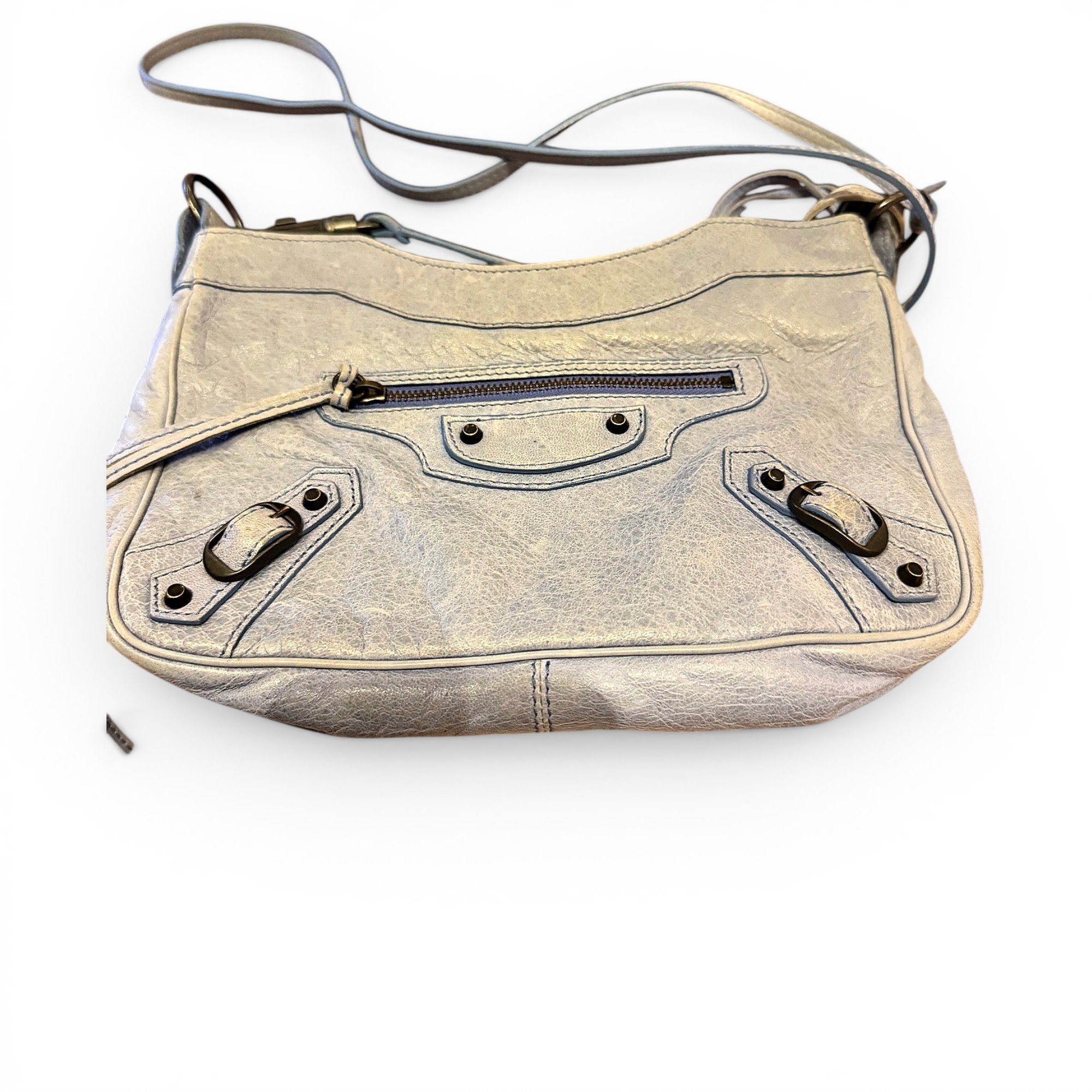 City leather handbag