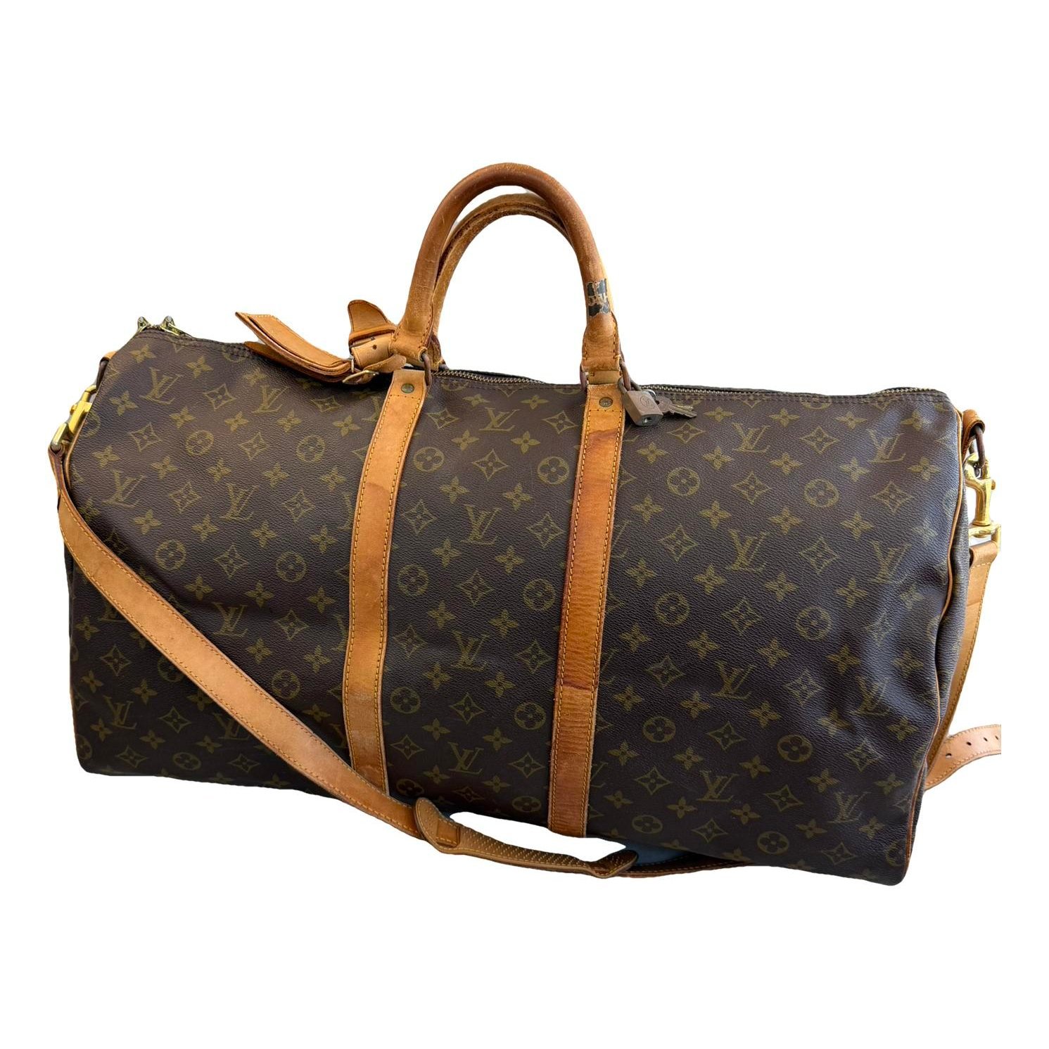 Keepall leather travel bag