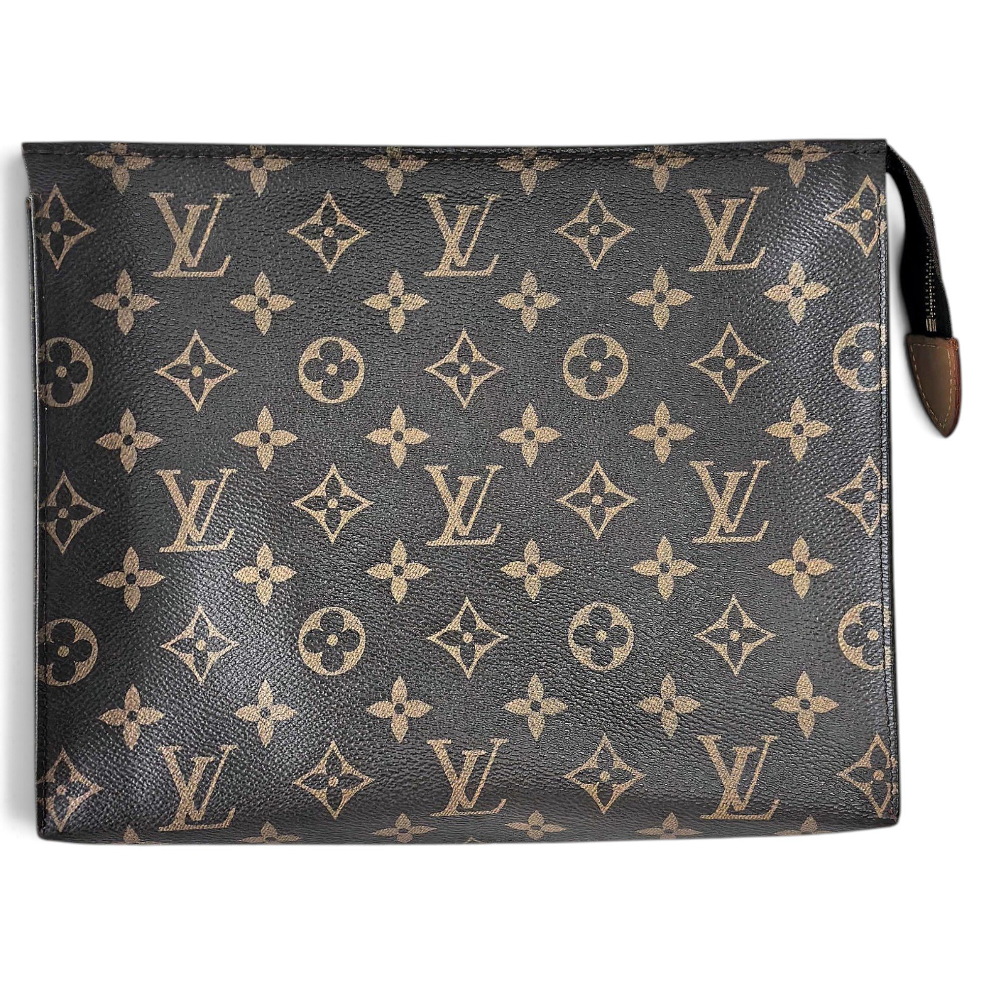 Leather clutch bag