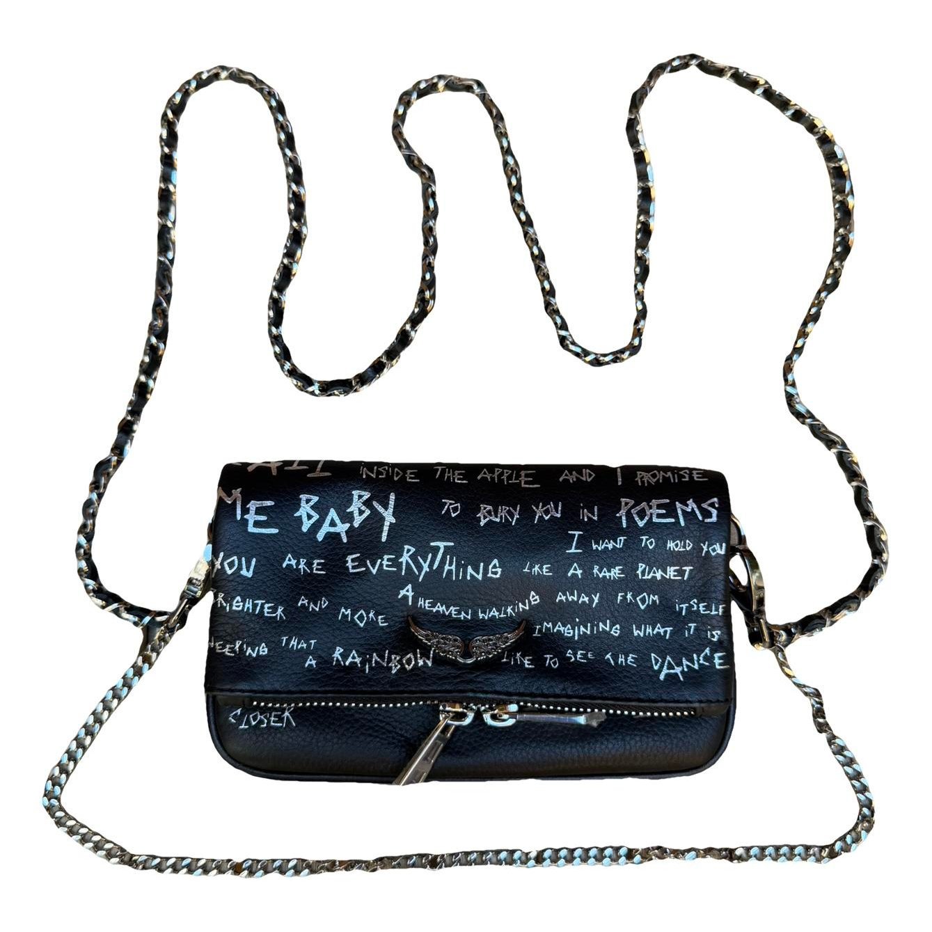Leather clutch bag