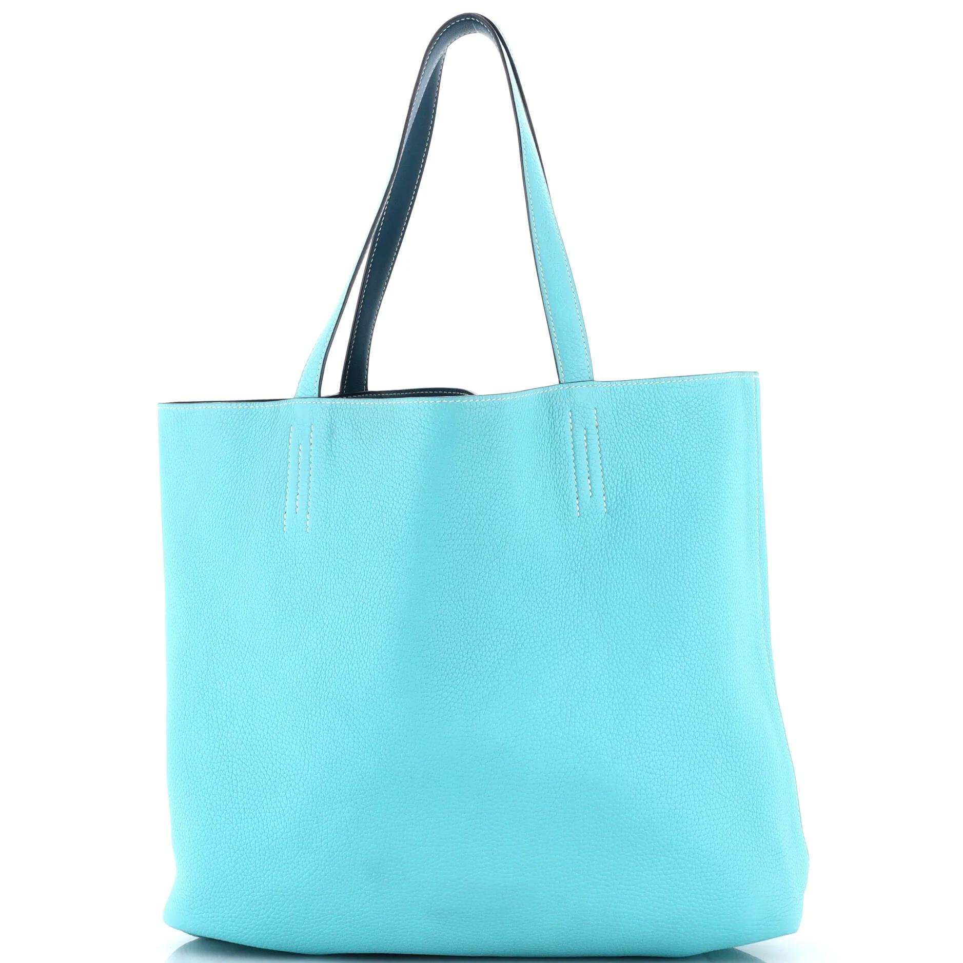 Double sens leather tote