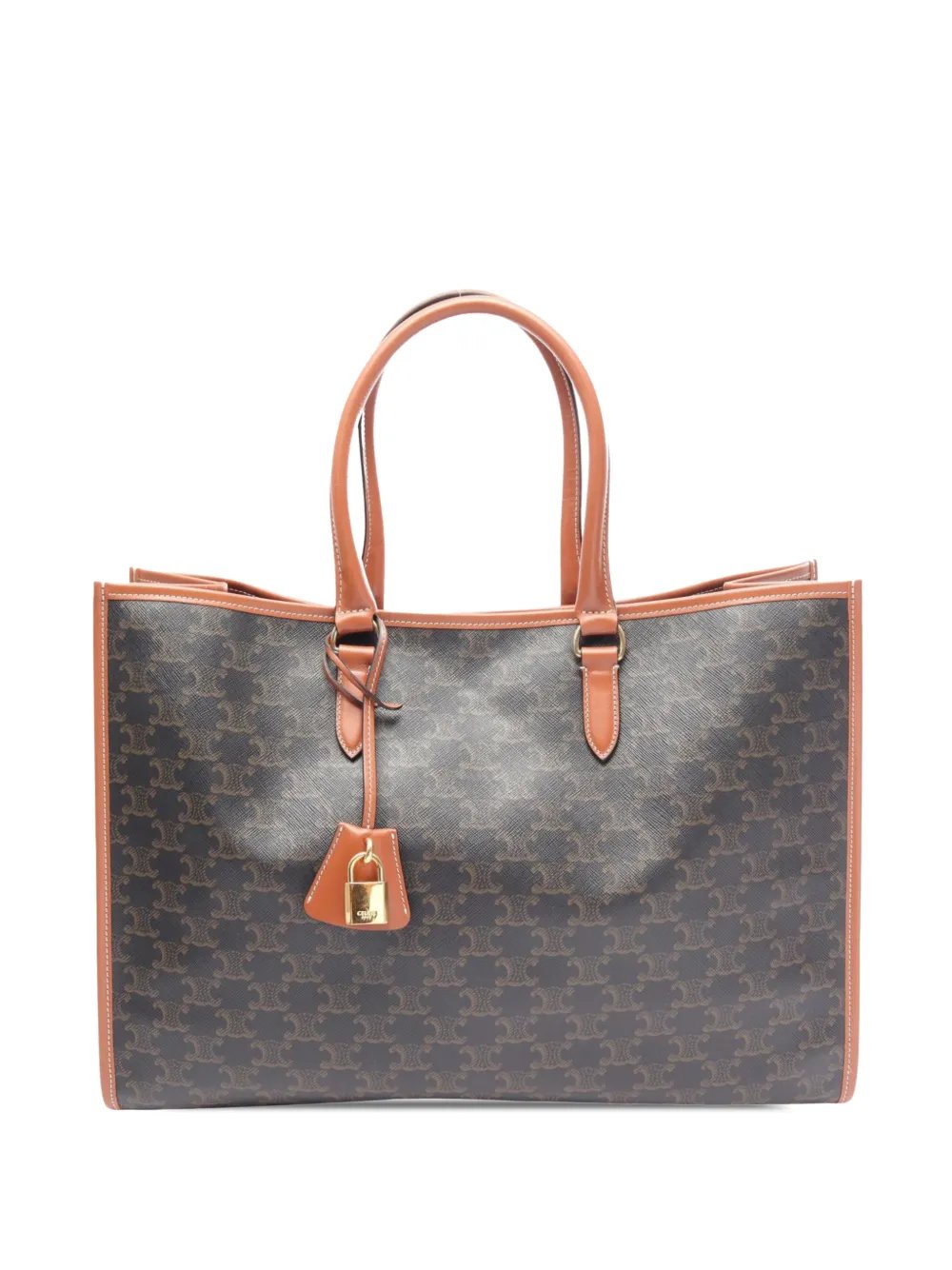 Celine 2000-2026 Triomphe Coated Canvas Horizontal Cabas Tote satchel