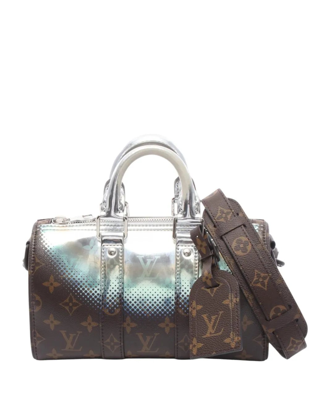 2021-2026 Monogram Metallic Nebula Keepall Bandouliere 25 satchel