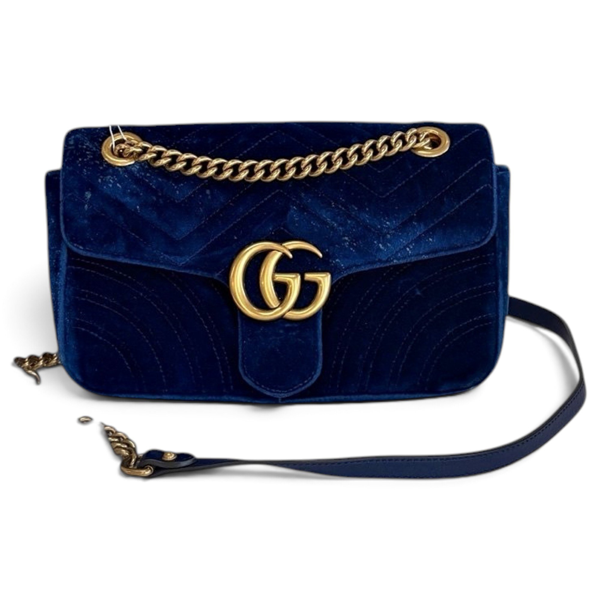 GG Marmont Chain Flap velvet handbag