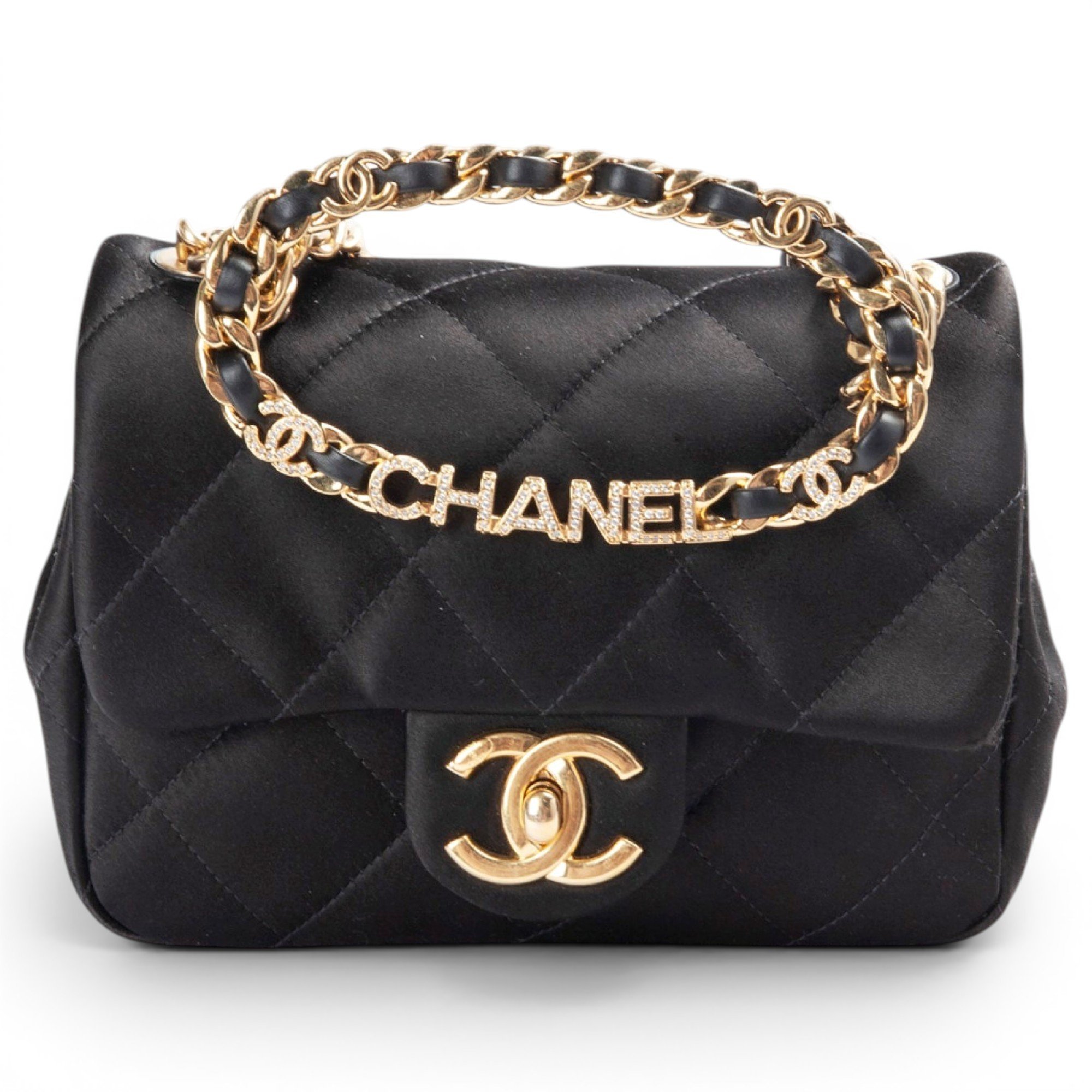 Trendy CC silk handbag