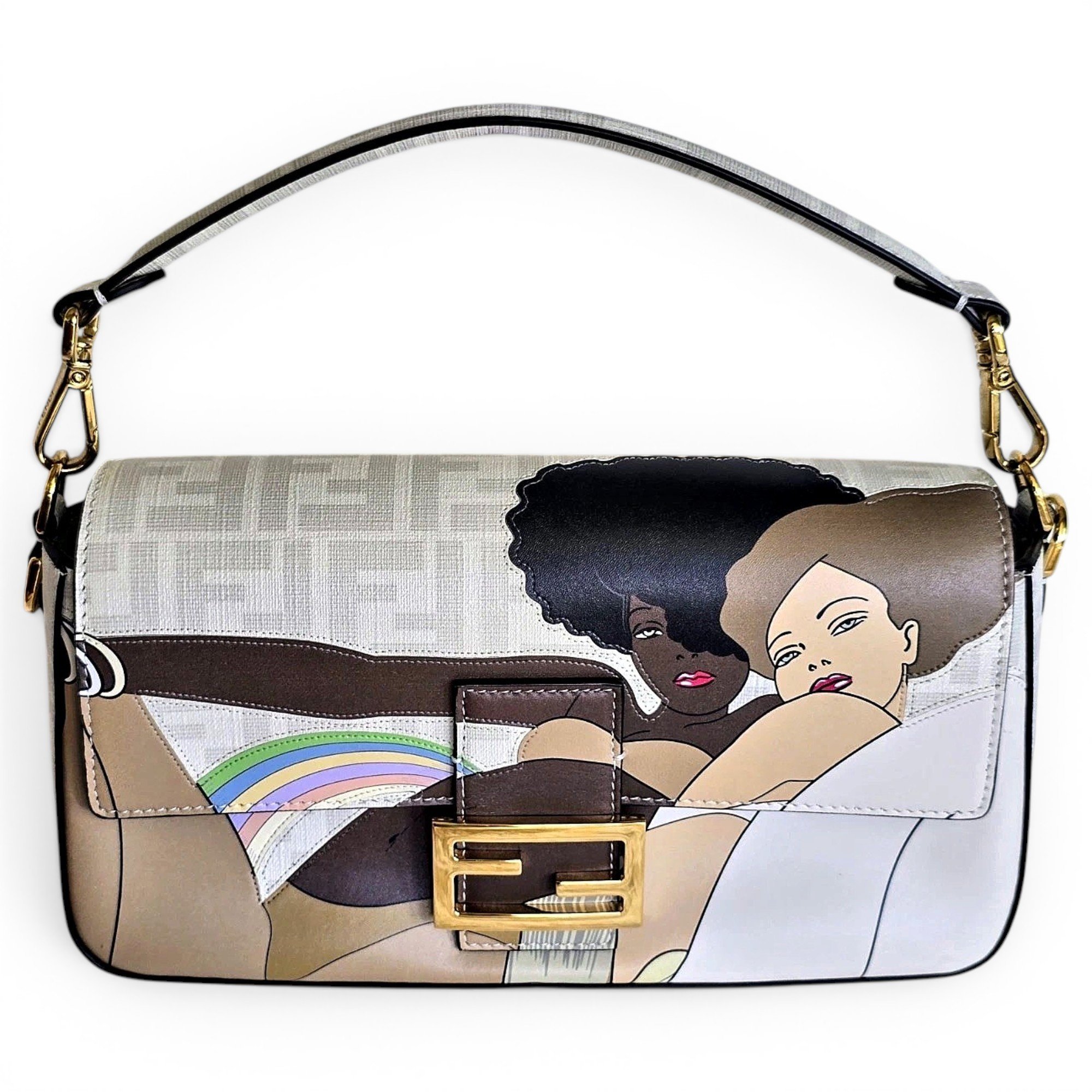 Baguette leather handbag