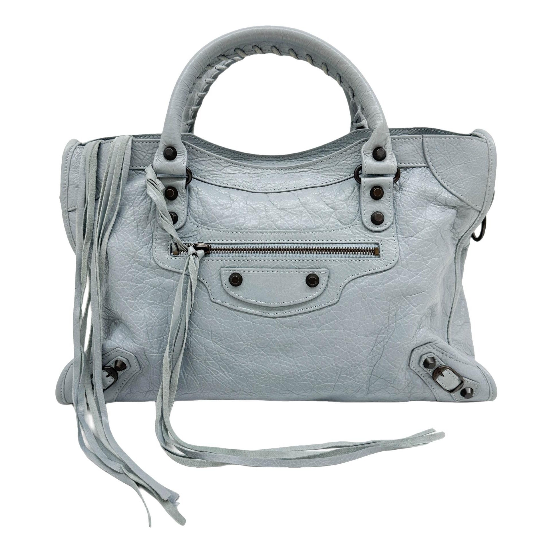 City leather handbag