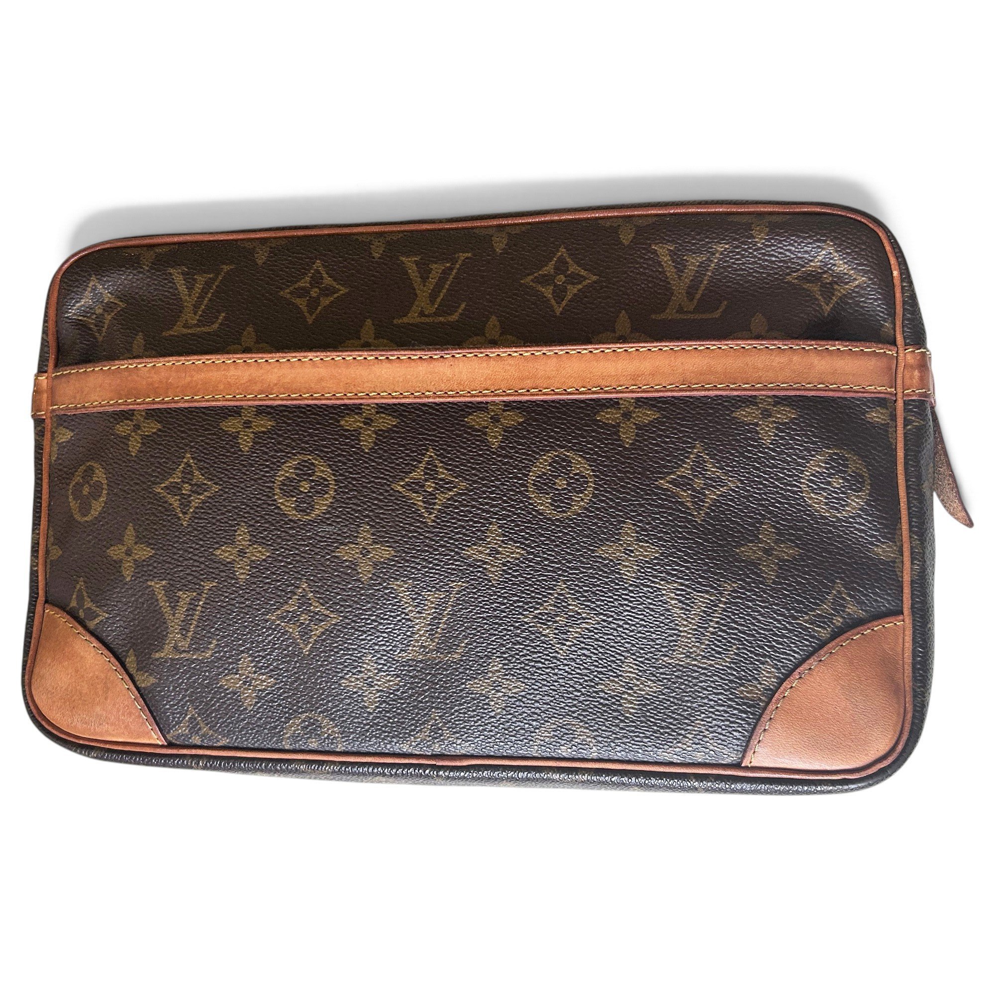 Leather clutch bag