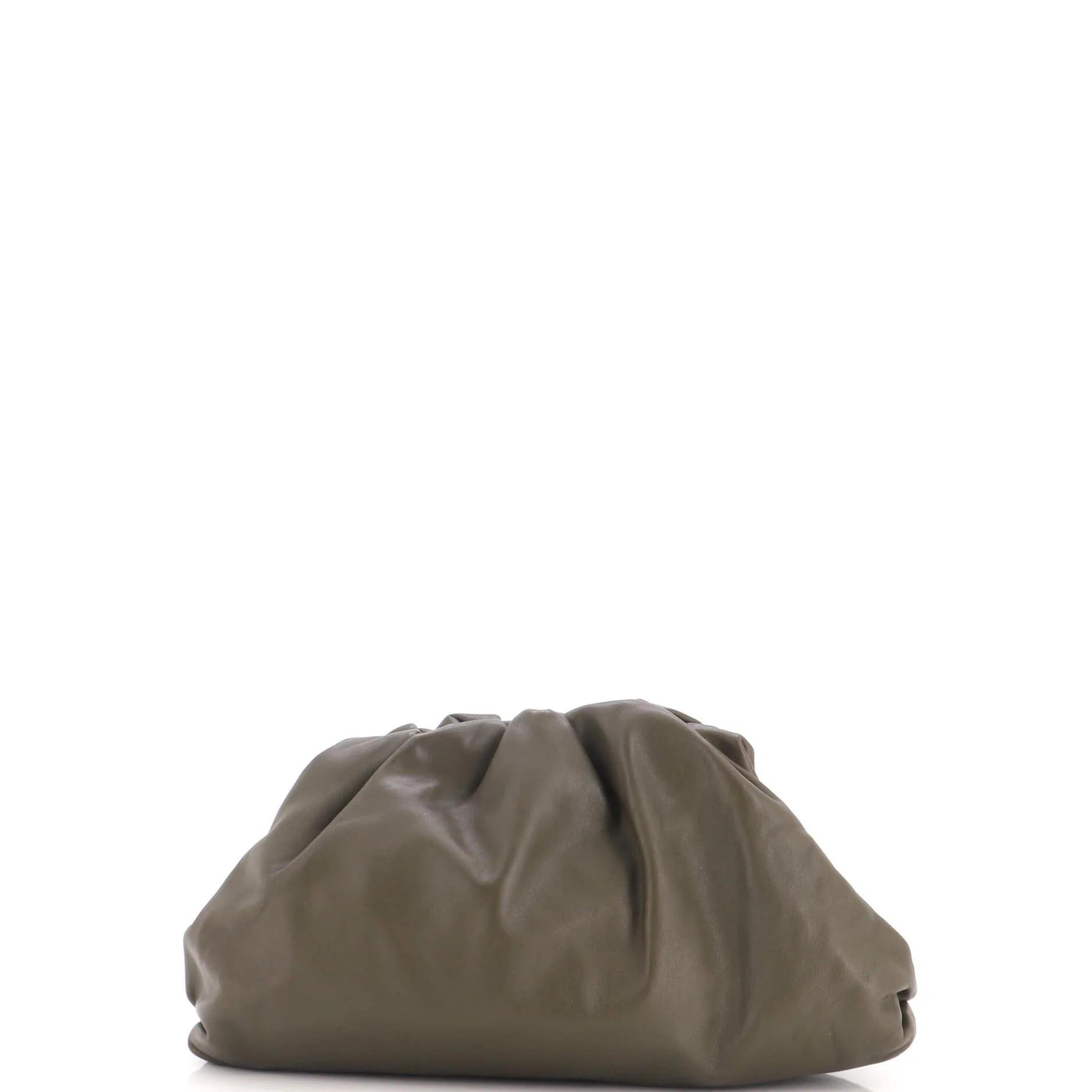 Leather clutch bag