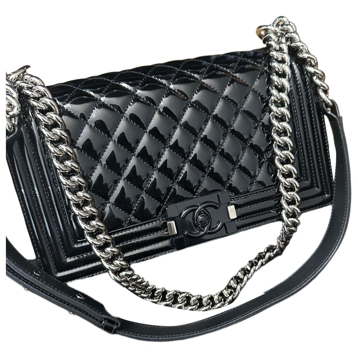 Boy patent leather handbag
