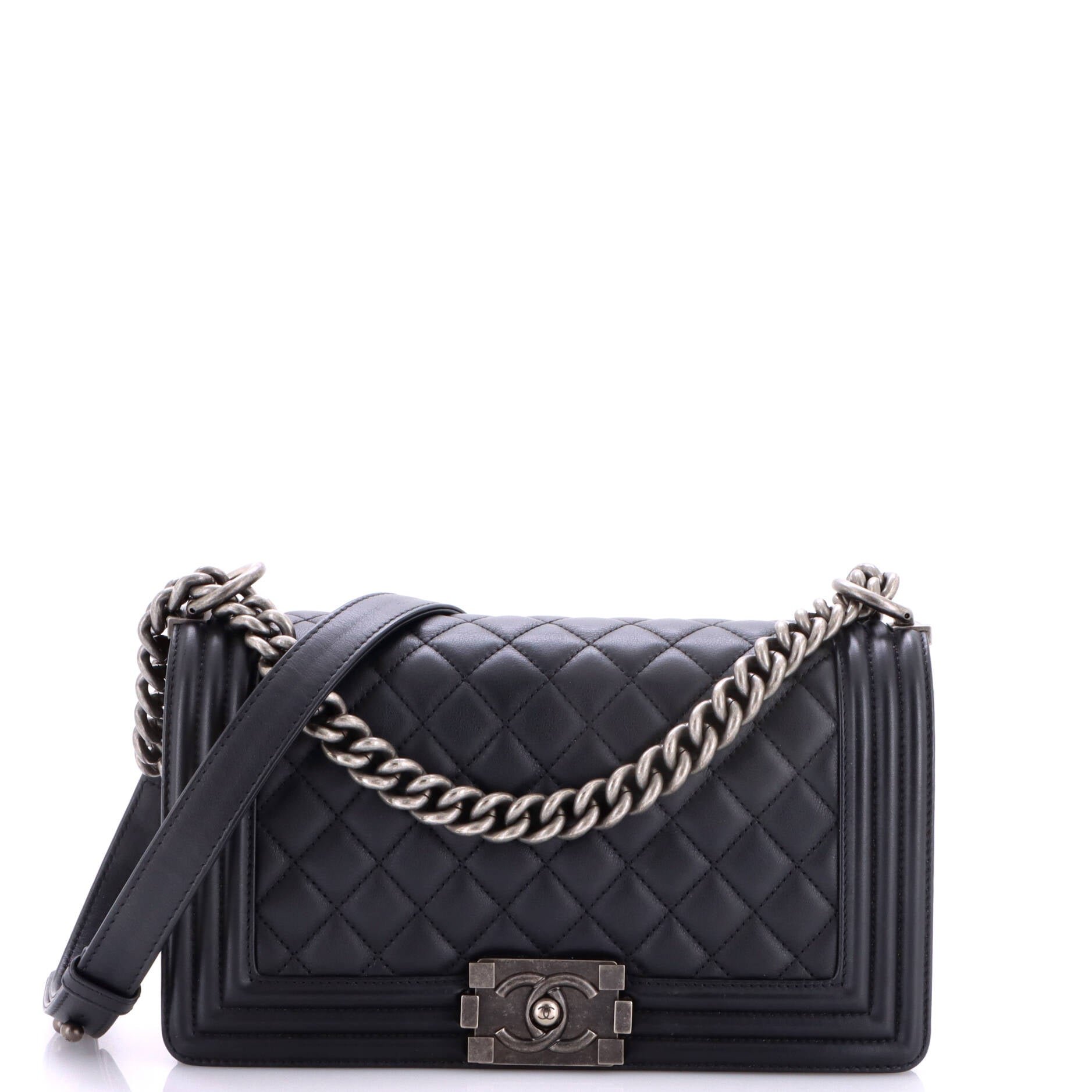 Boy Flap Bag Quilted Calfskin Old Medium