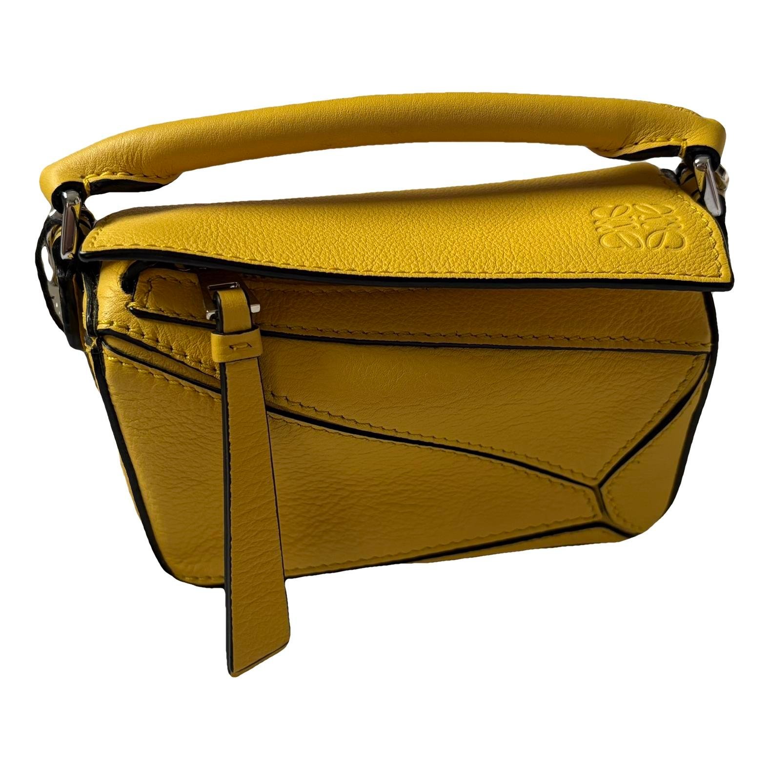 Puzzle leather handbag