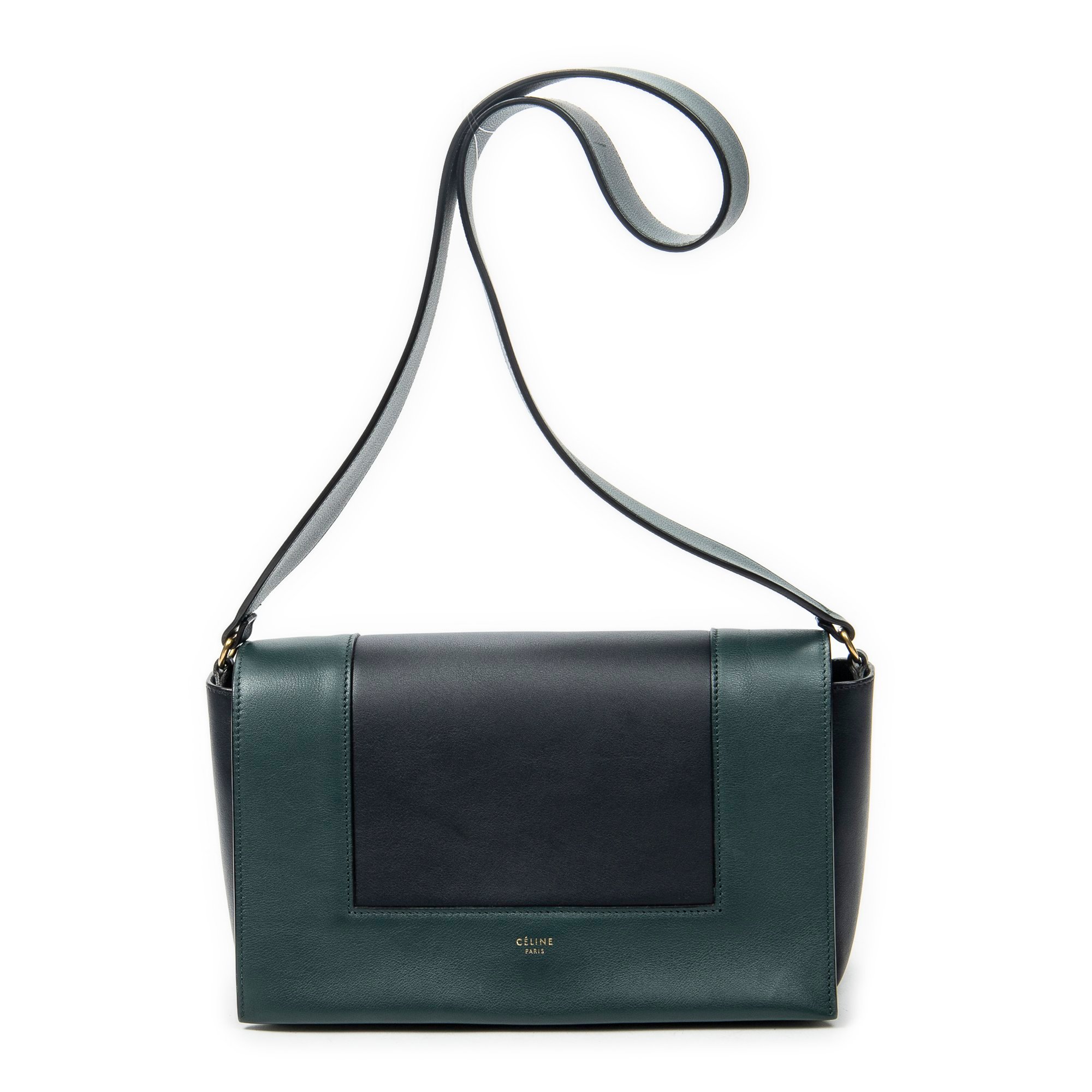 Frame leather handbag