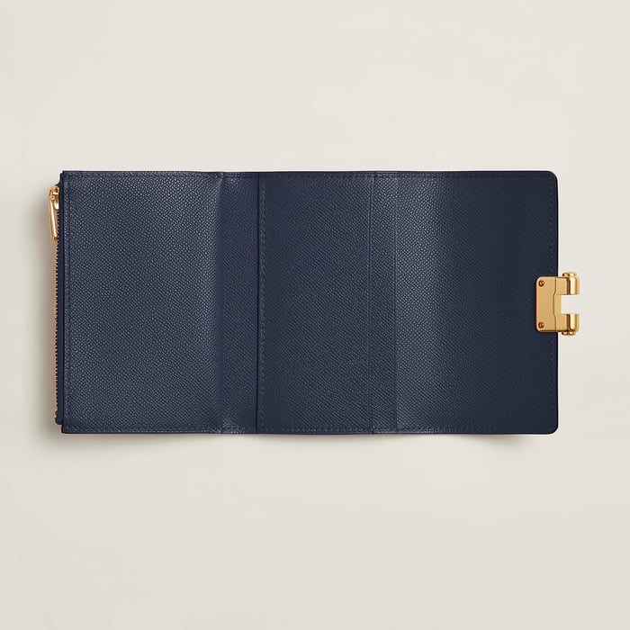 Bleu Nuit Charniere Compact Wallet
