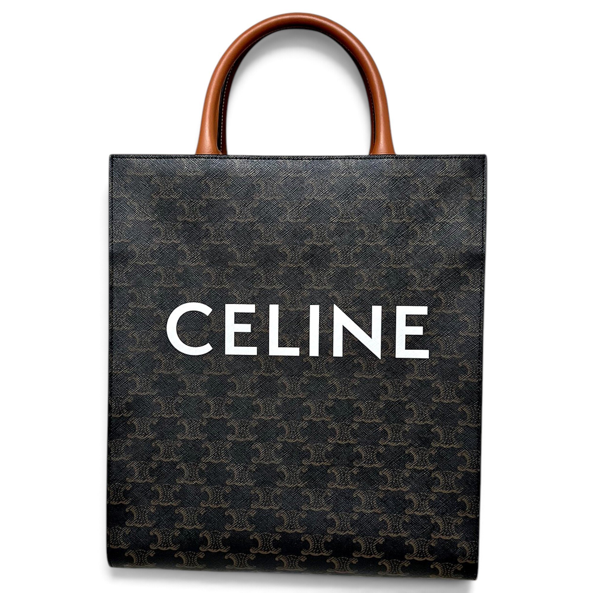 Celine Cabas Vertical leather tote