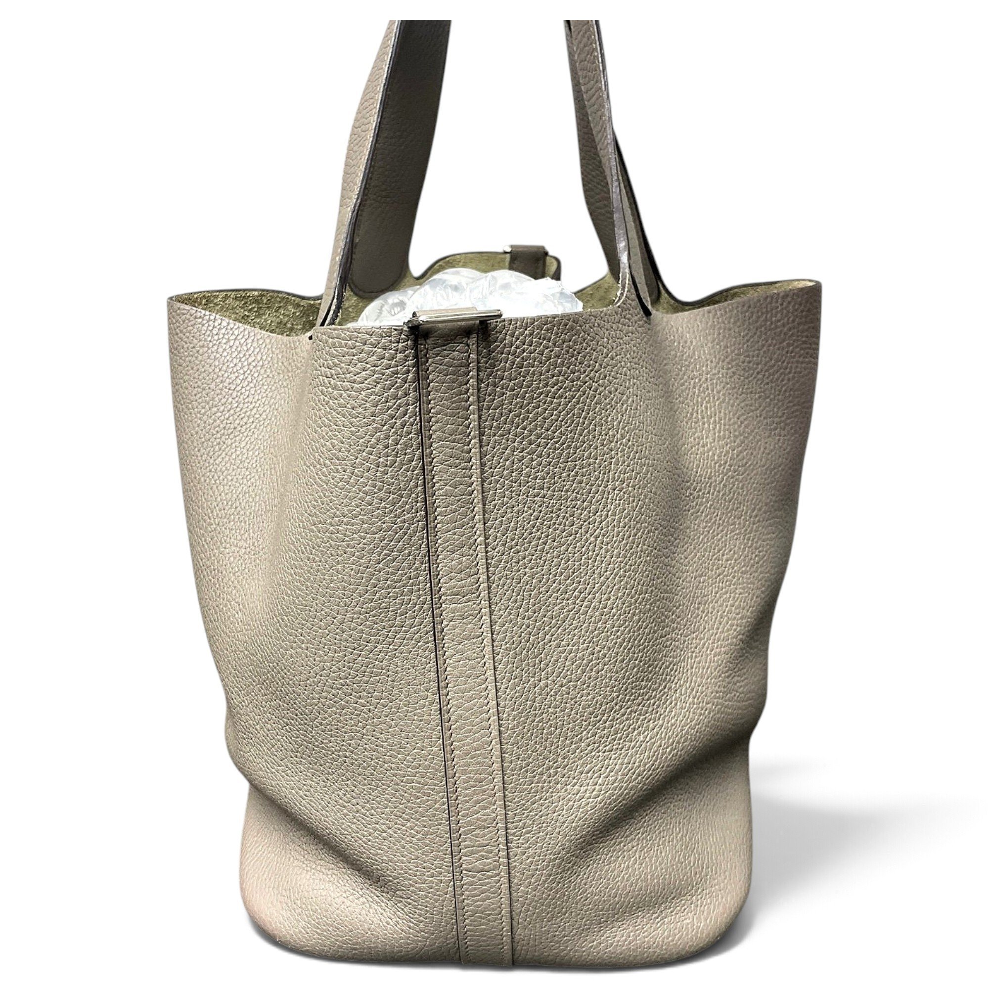 Picotin leather tote