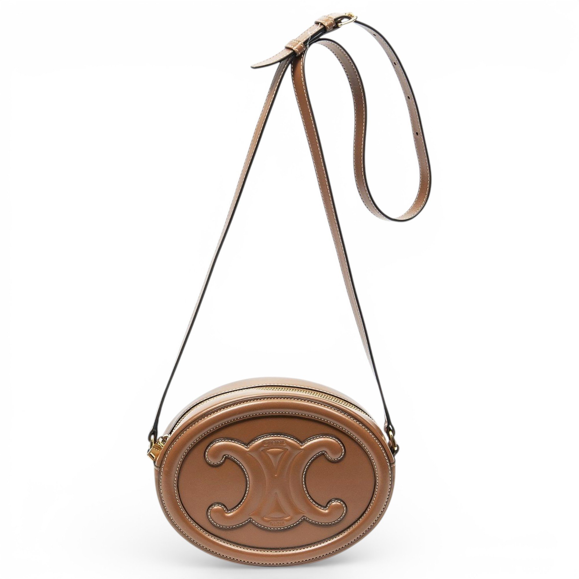 Triomphe pony-style calfskin crossbody bag
