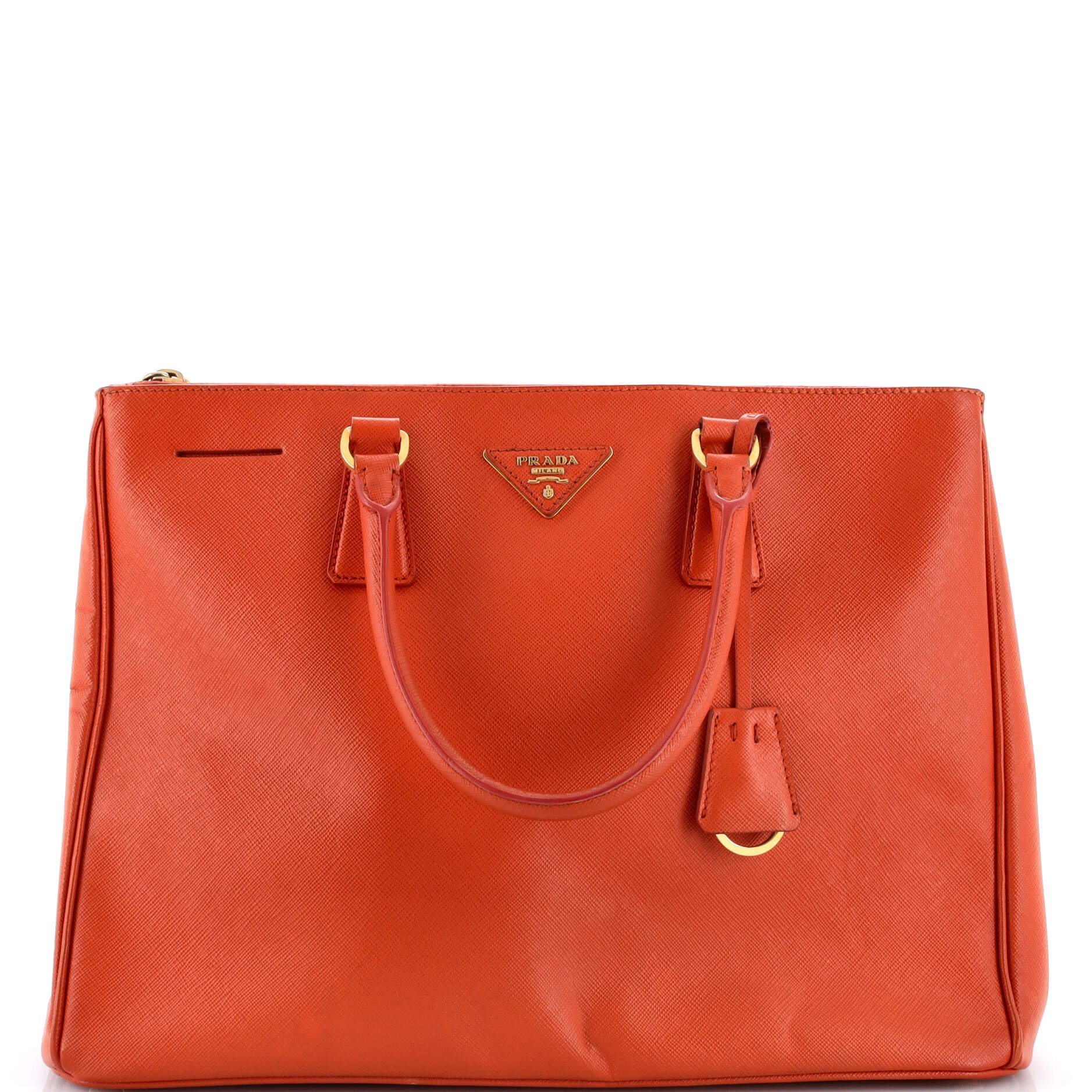 Double Zip Lux Tote Saffiano Leather Large
