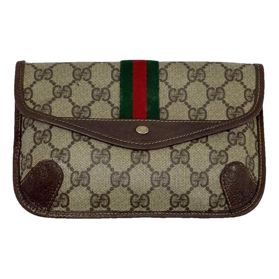 Leather clutch bag