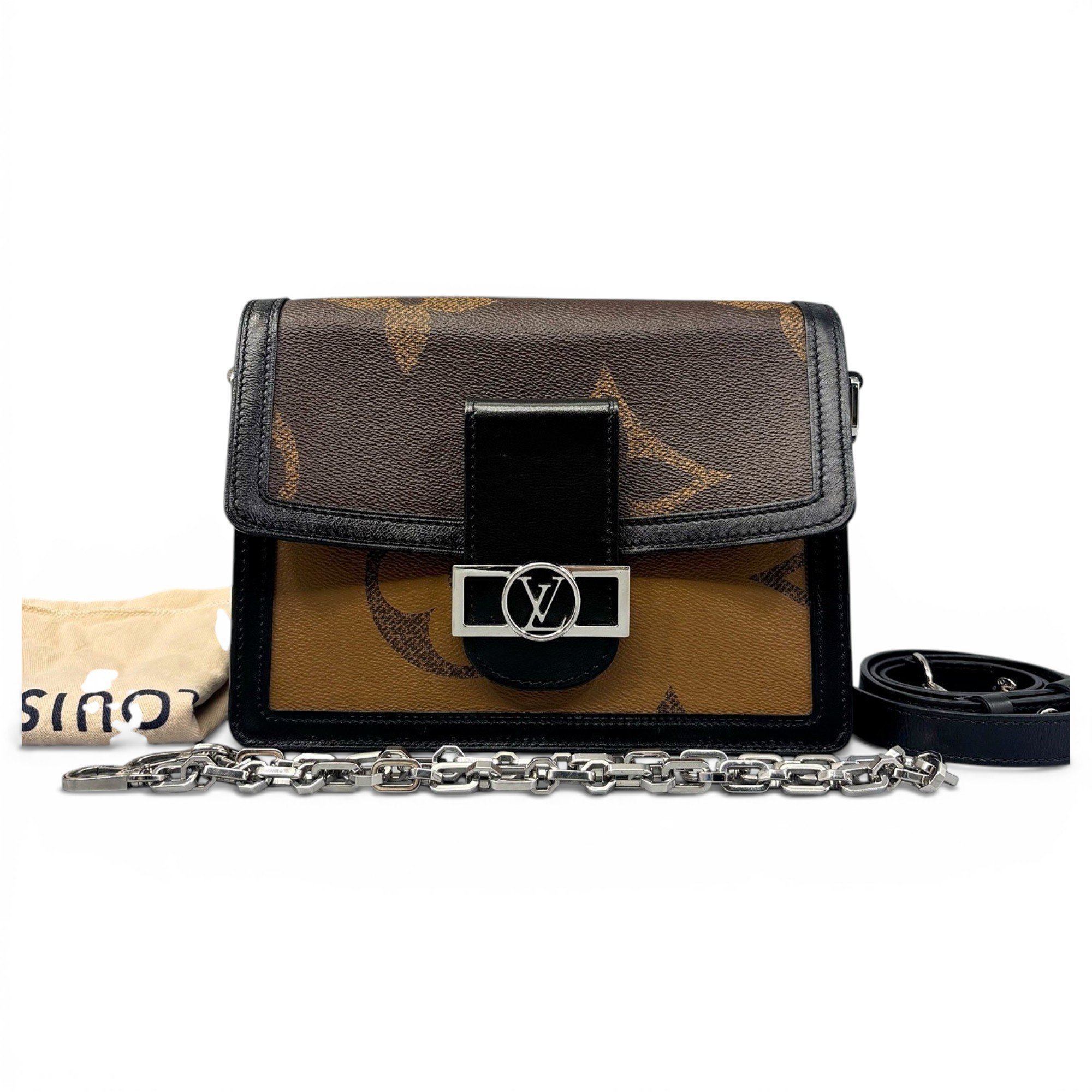 Dauphine leather handbag