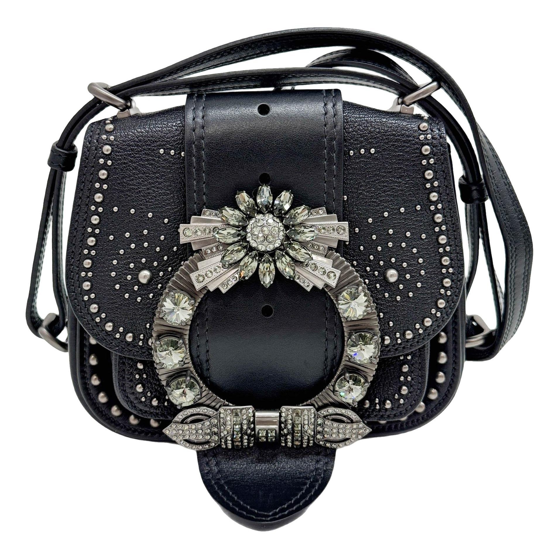 Miu Lady leather handbag