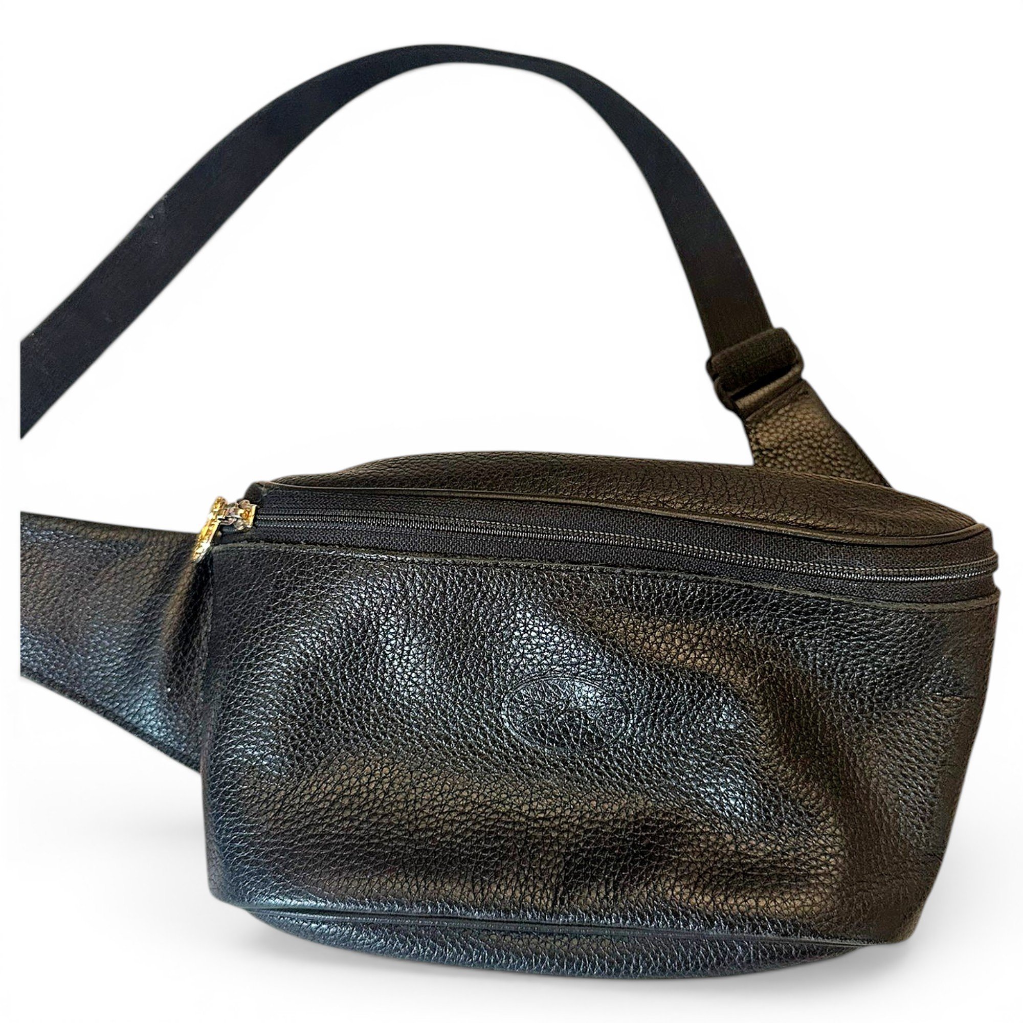 Leather clutch bag