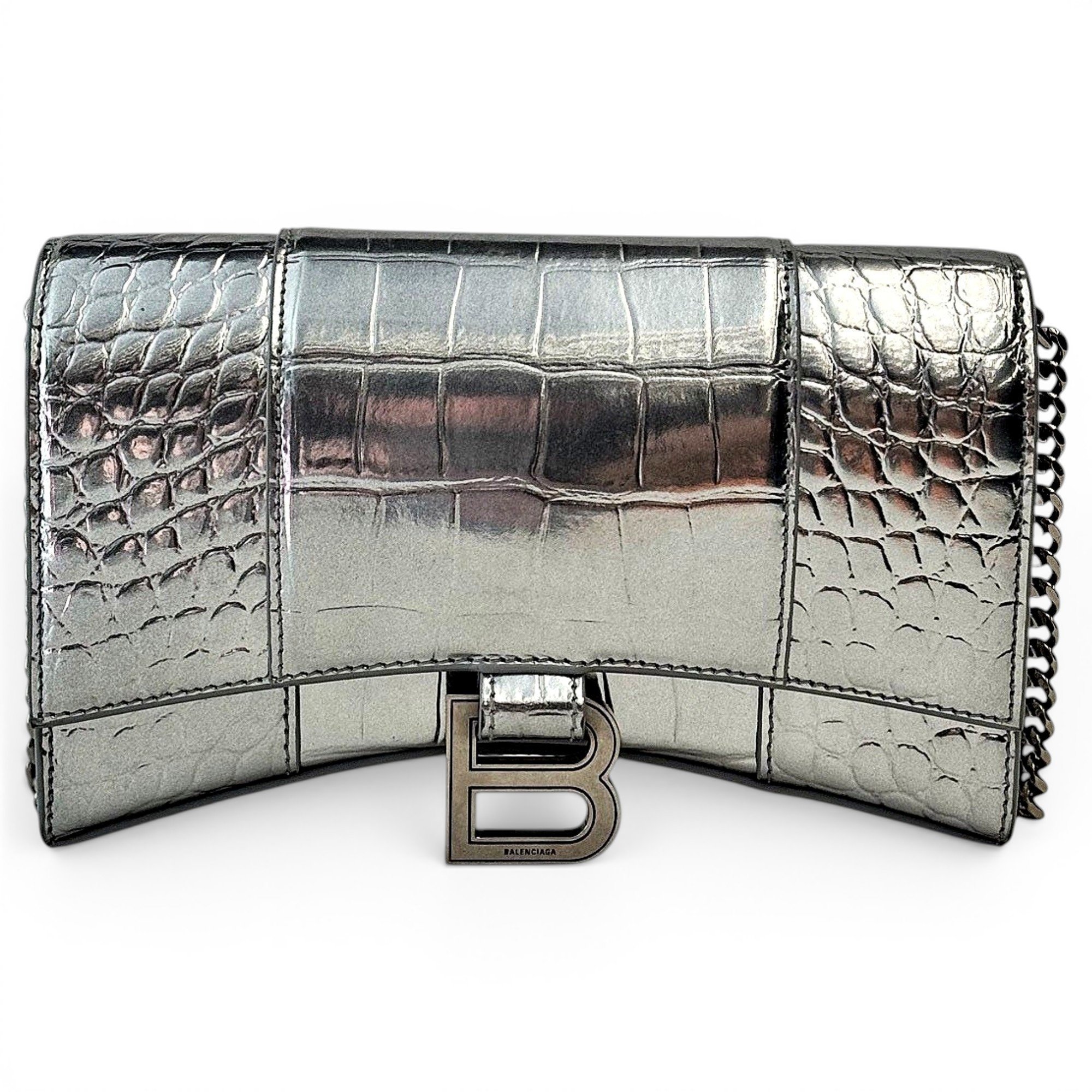 Hourglass leather bag