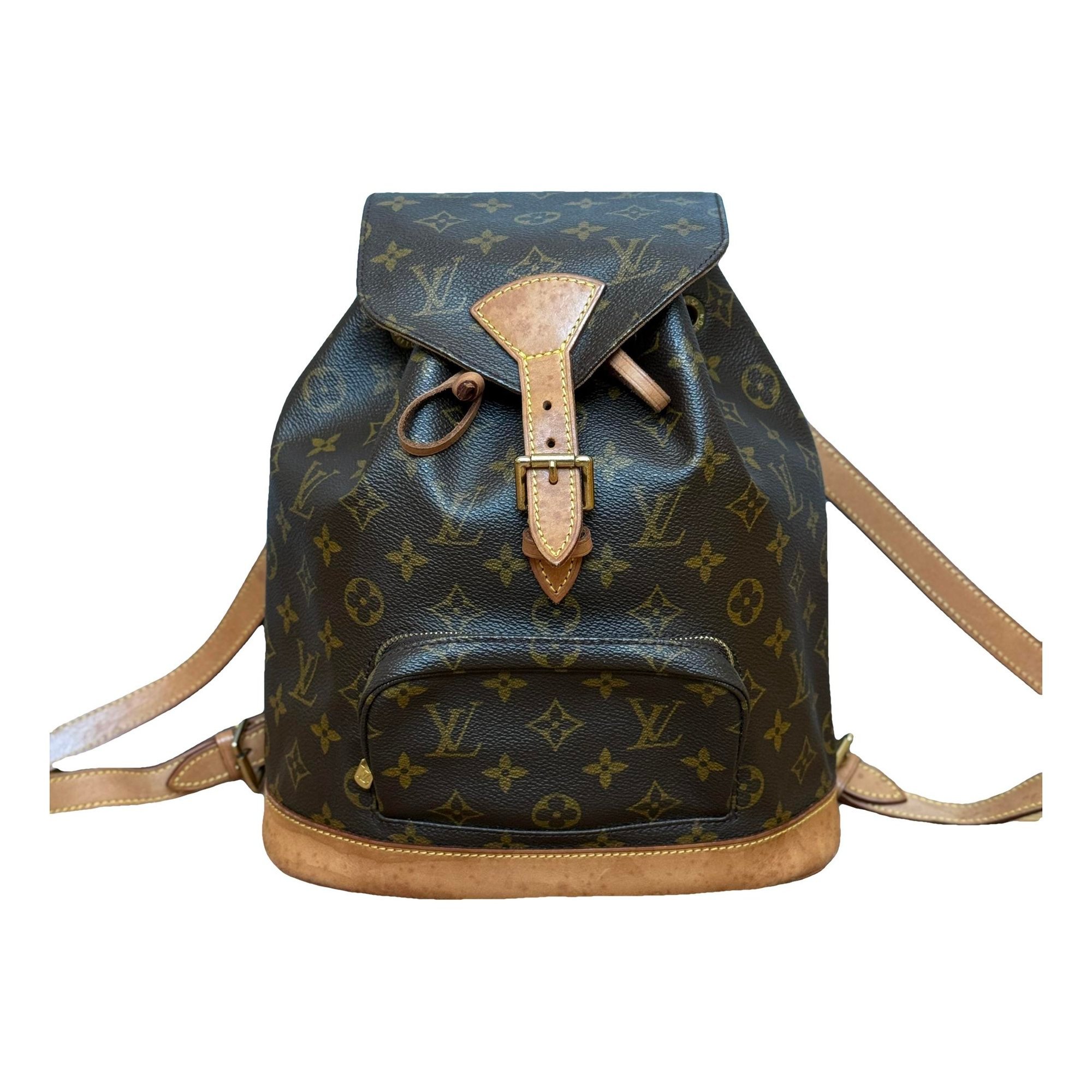 Montsouris Vintage leather backpack